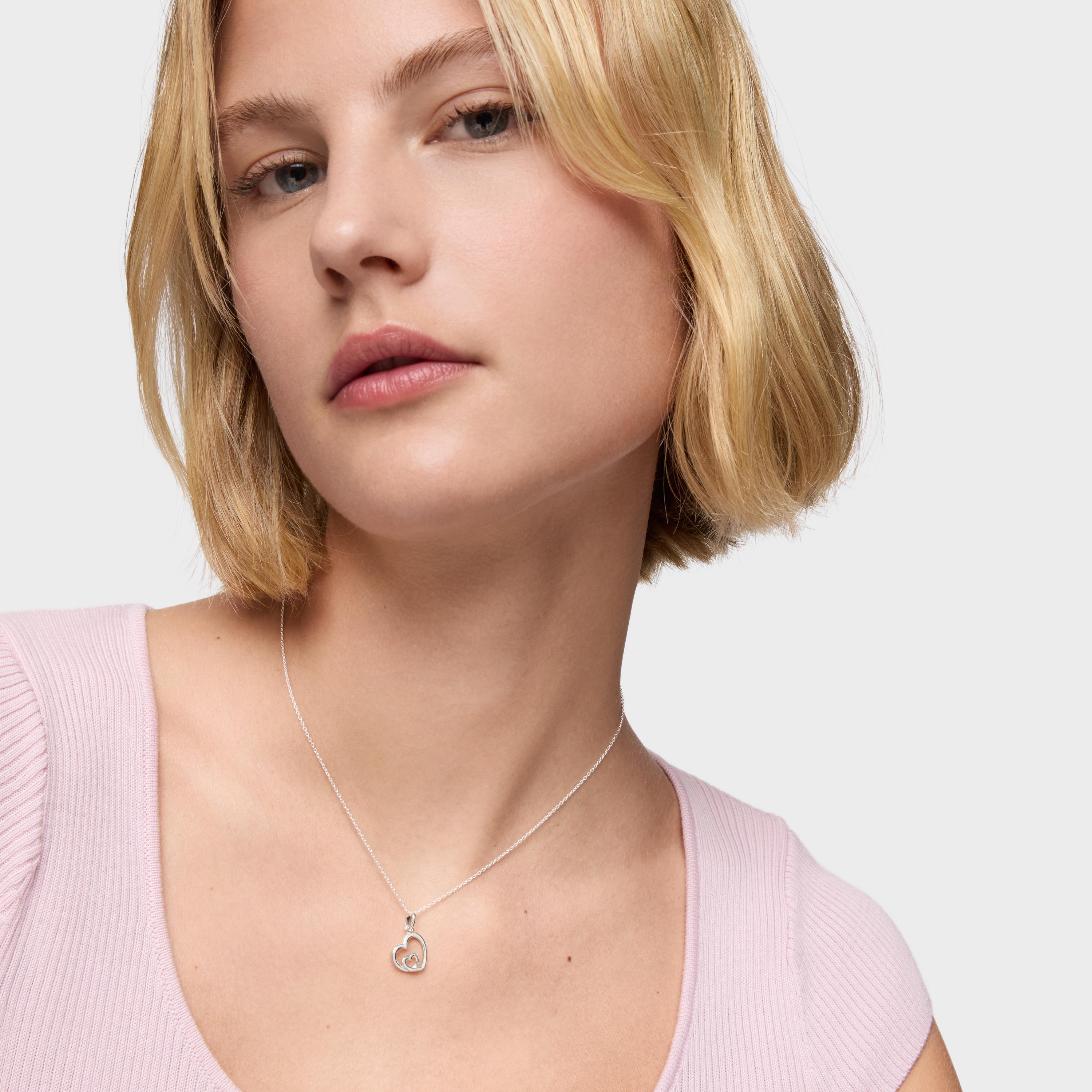 12 mm silver heart-motif Necklace TOUS Flechazo