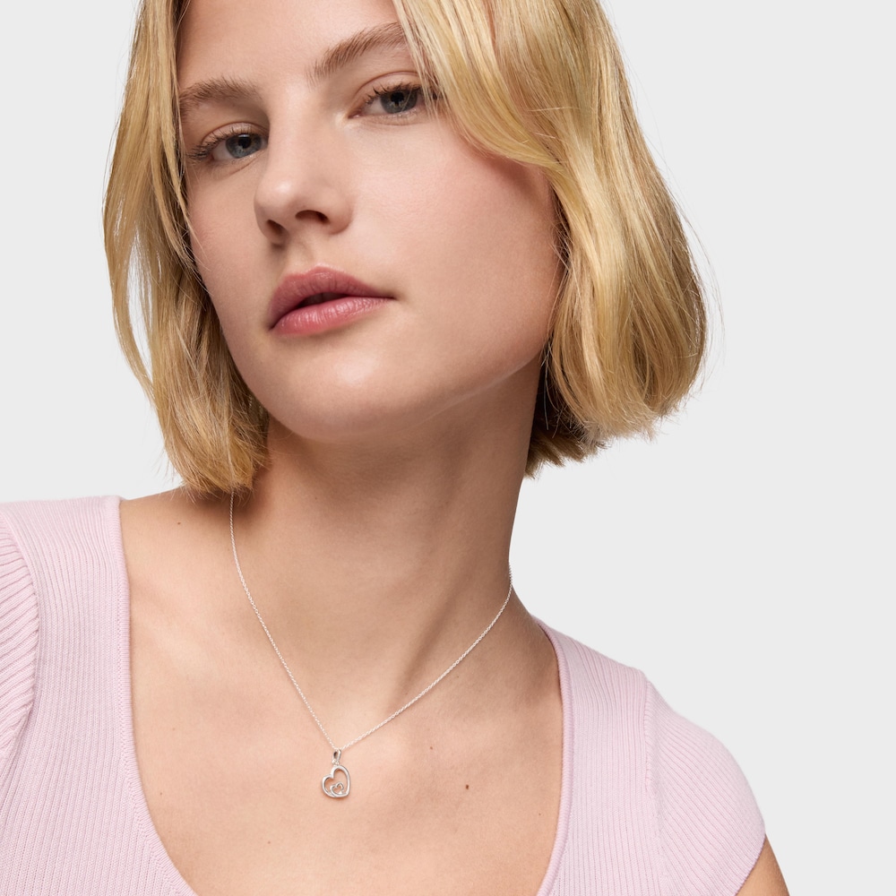 Collier en argent motif c&oelig;ur 12&nbsp;mm TOUS Flechazo