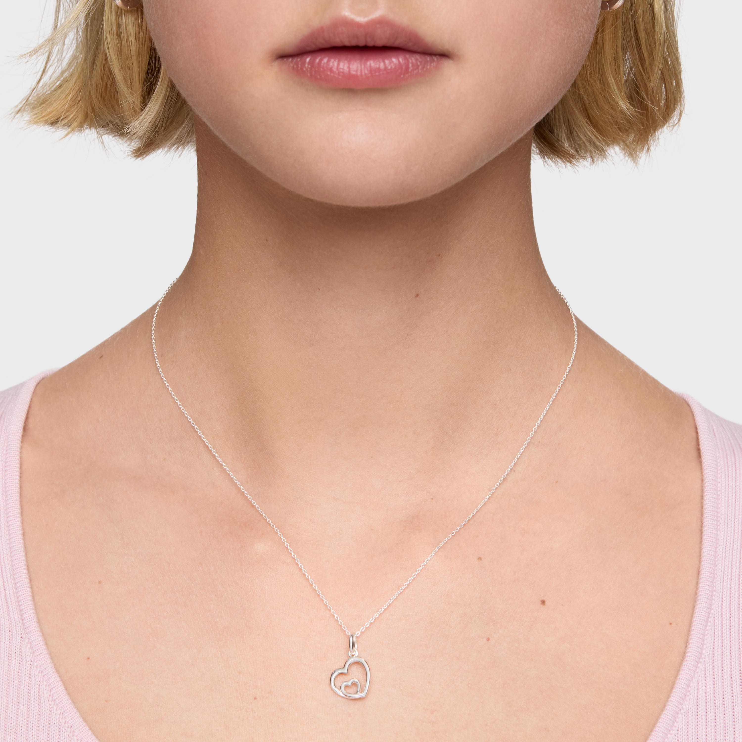 12 mm silver heart-motif Necklace TOUS Flechazo