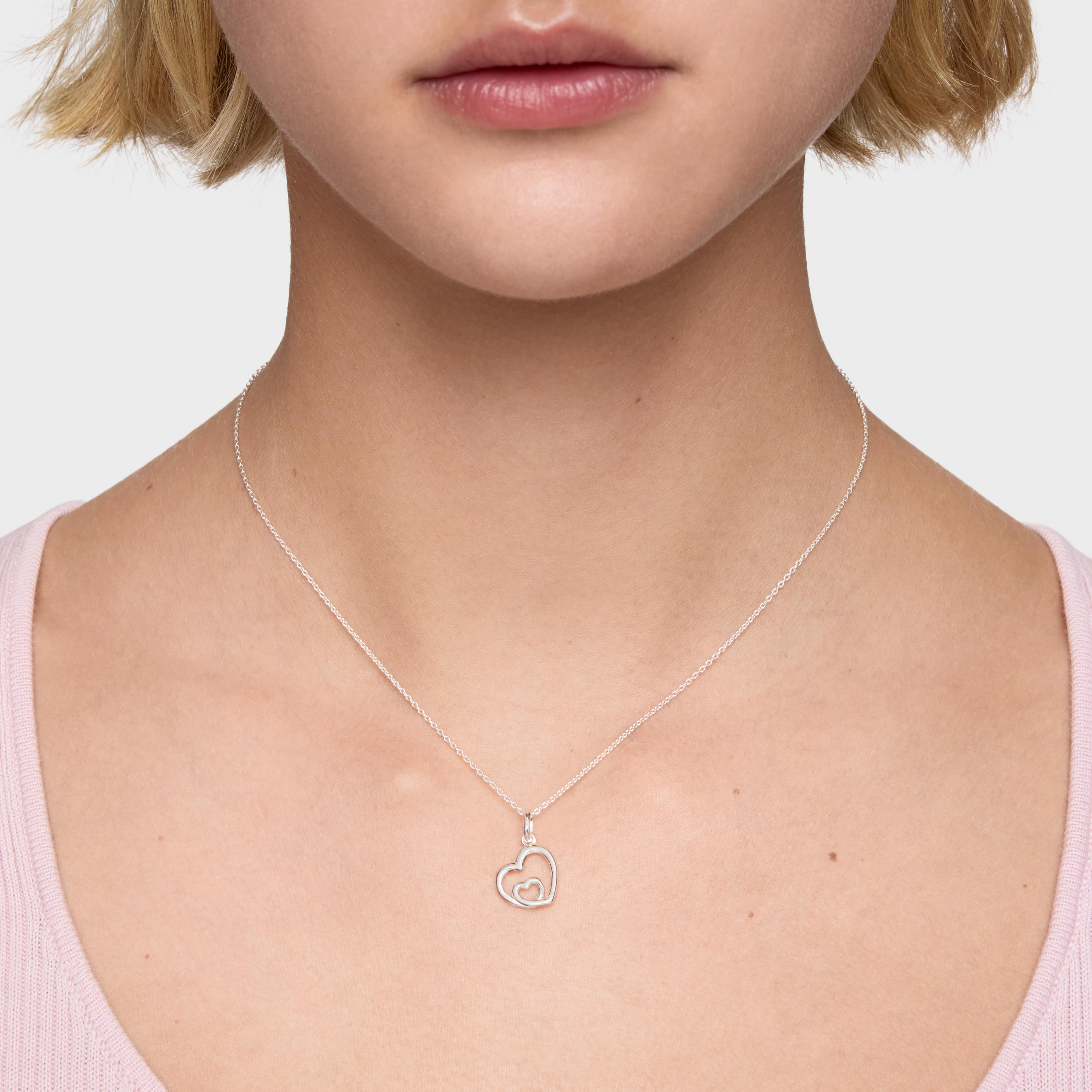 12 mm silver heart-motif Necklace TOUS Flechazo