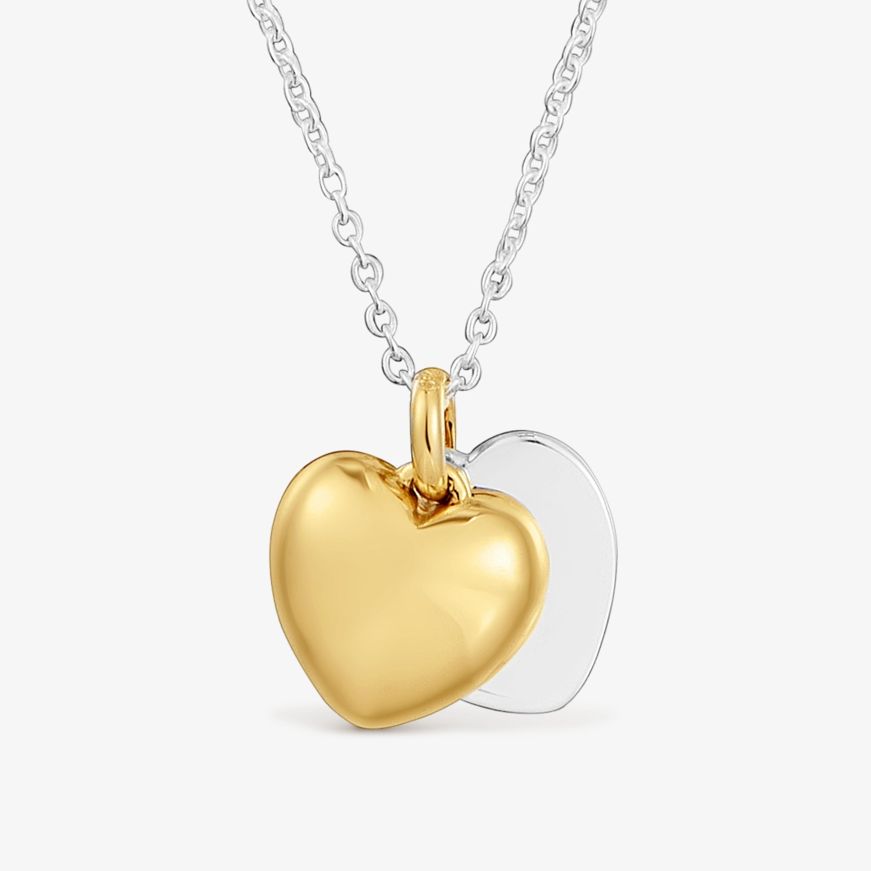 mm two-tone double-heart Necklace TOUS Flechazo