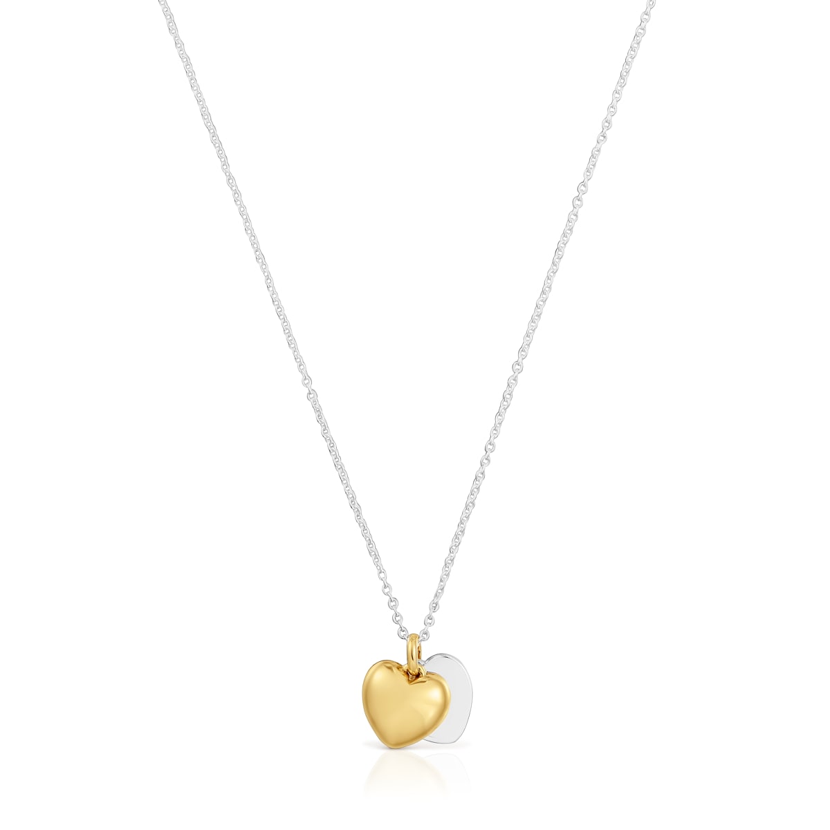 11 mm two-tone double-heart Necklace TOUS Flechazo | TOUS