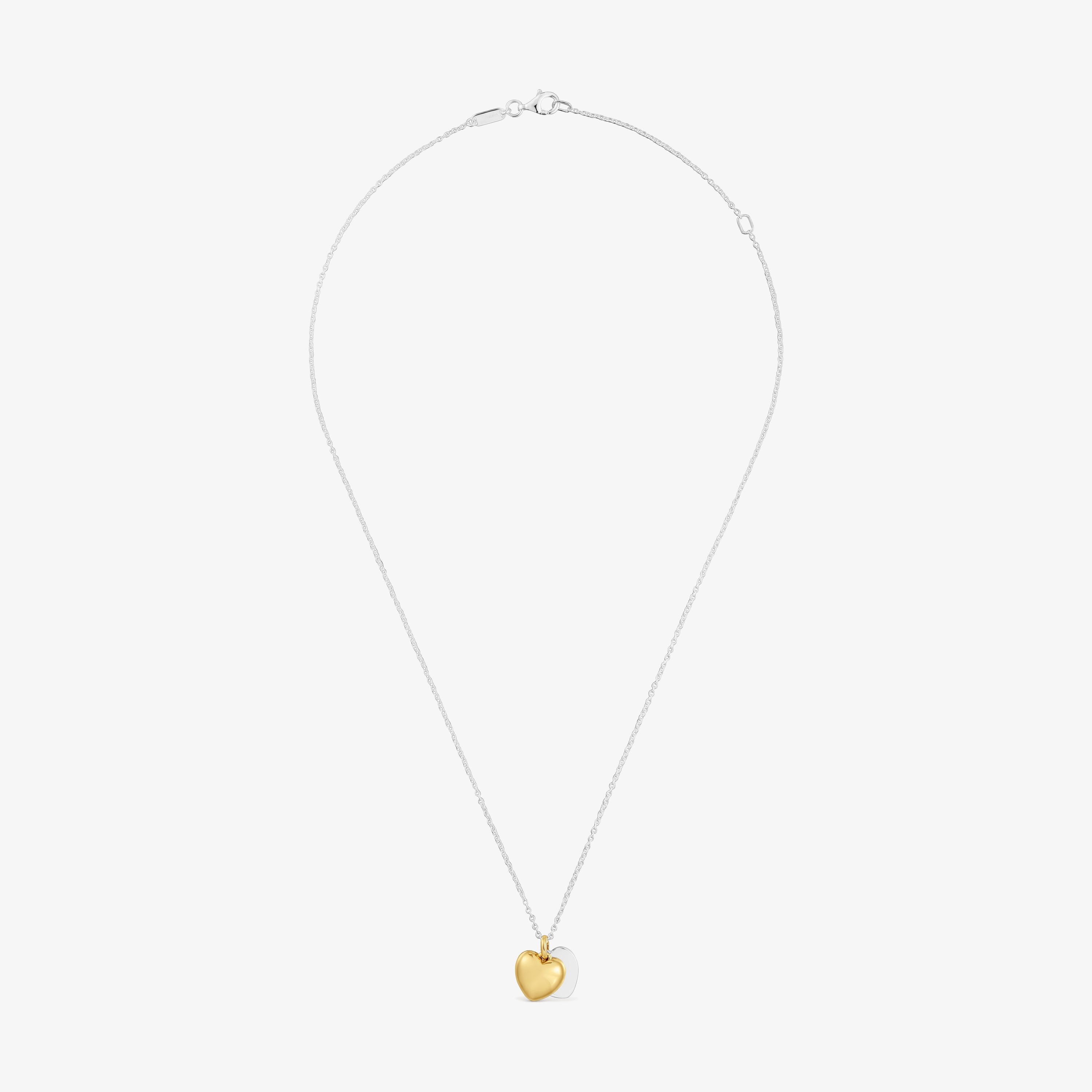 mm two-tone double-heart Necklace TOUS Flechazo