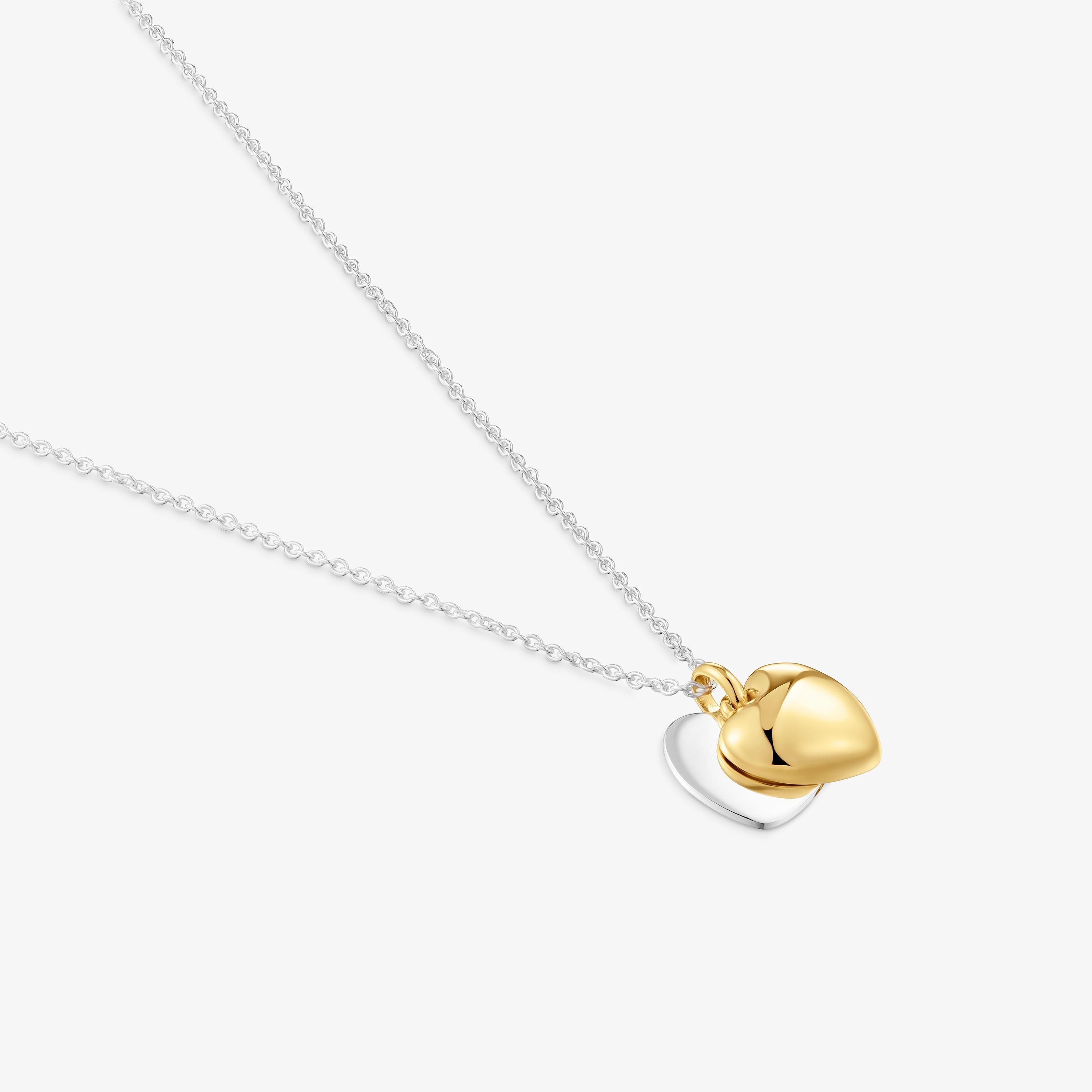 mm two-tone double-heart Necklace TOUS Flechazo