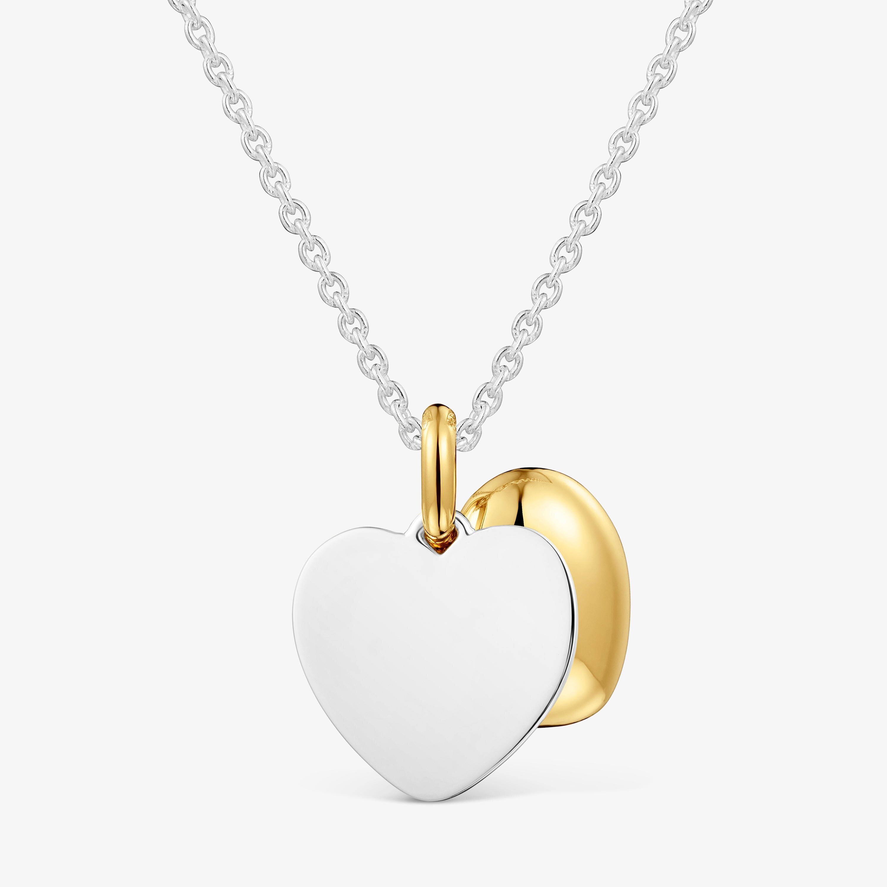 mm two-tone double-heart Necklace TOUS Flechazo