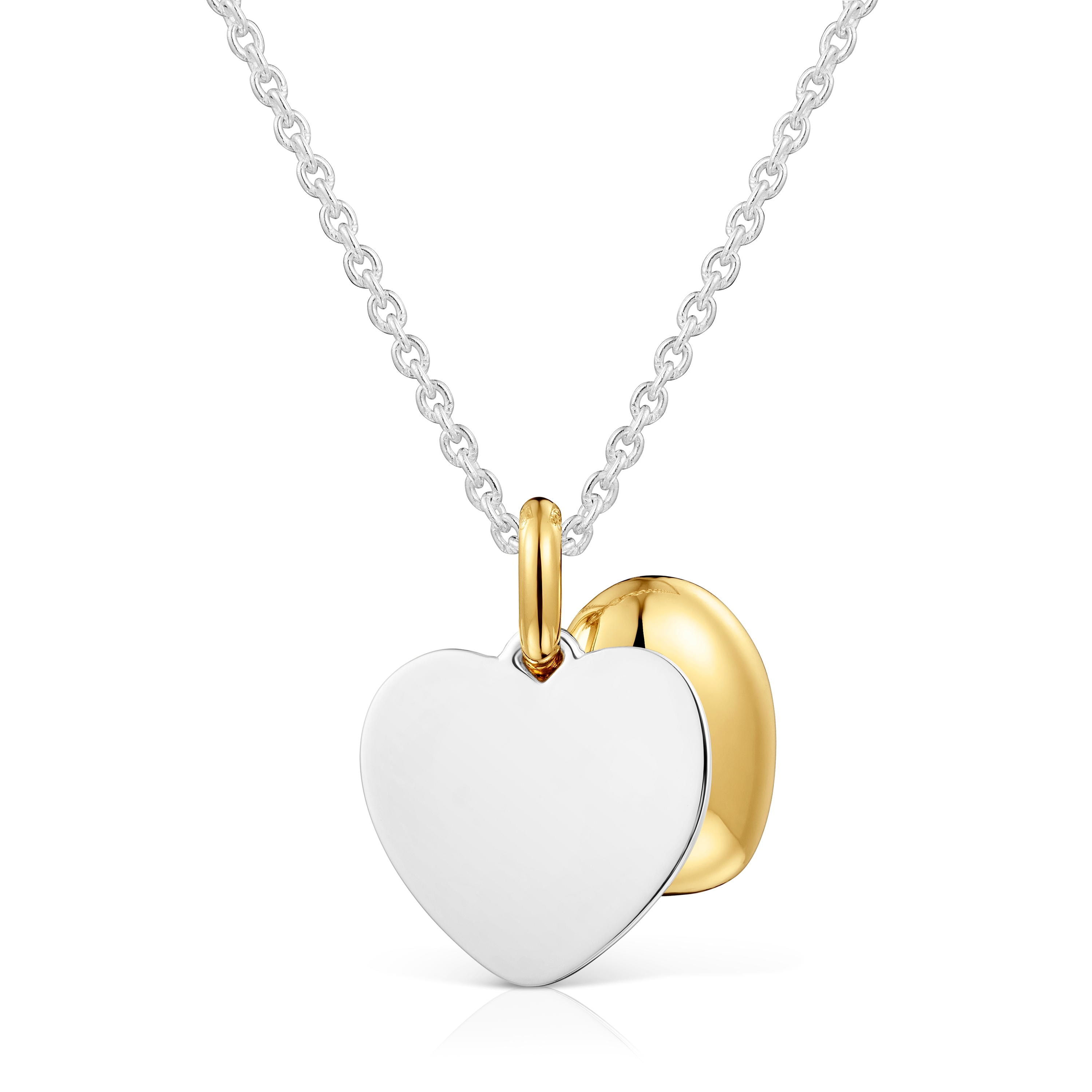 11 mm two-tone double-heart Necklace TOUS Flechazo | TOUS