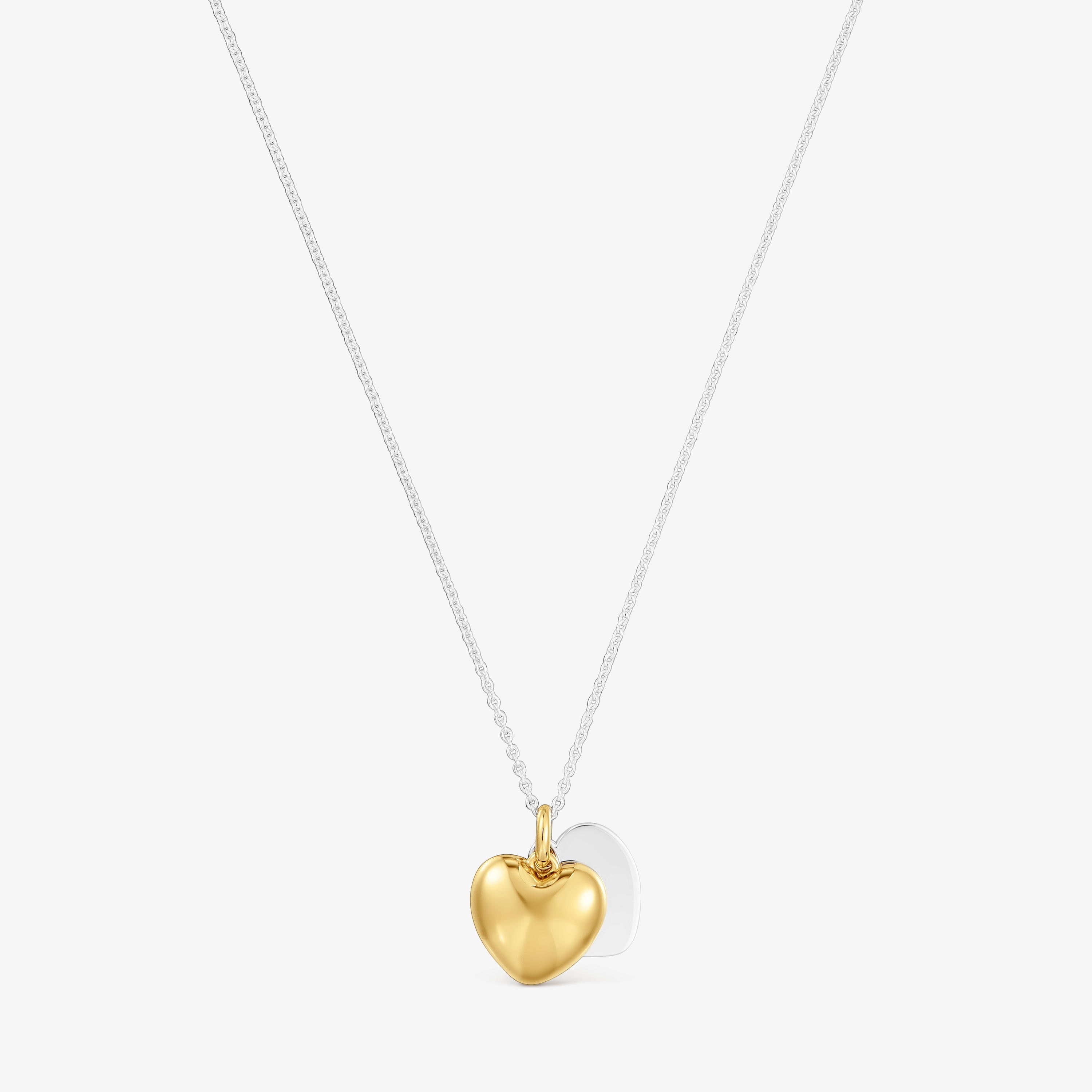 16 mm two-tone double-heart Necklace TOUS Flechazo | TOUS