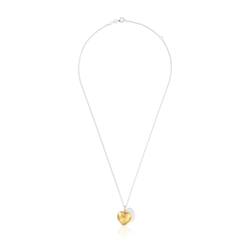 16&nbsp;mm two-tone double-heart Necklace TOUS Flechazo