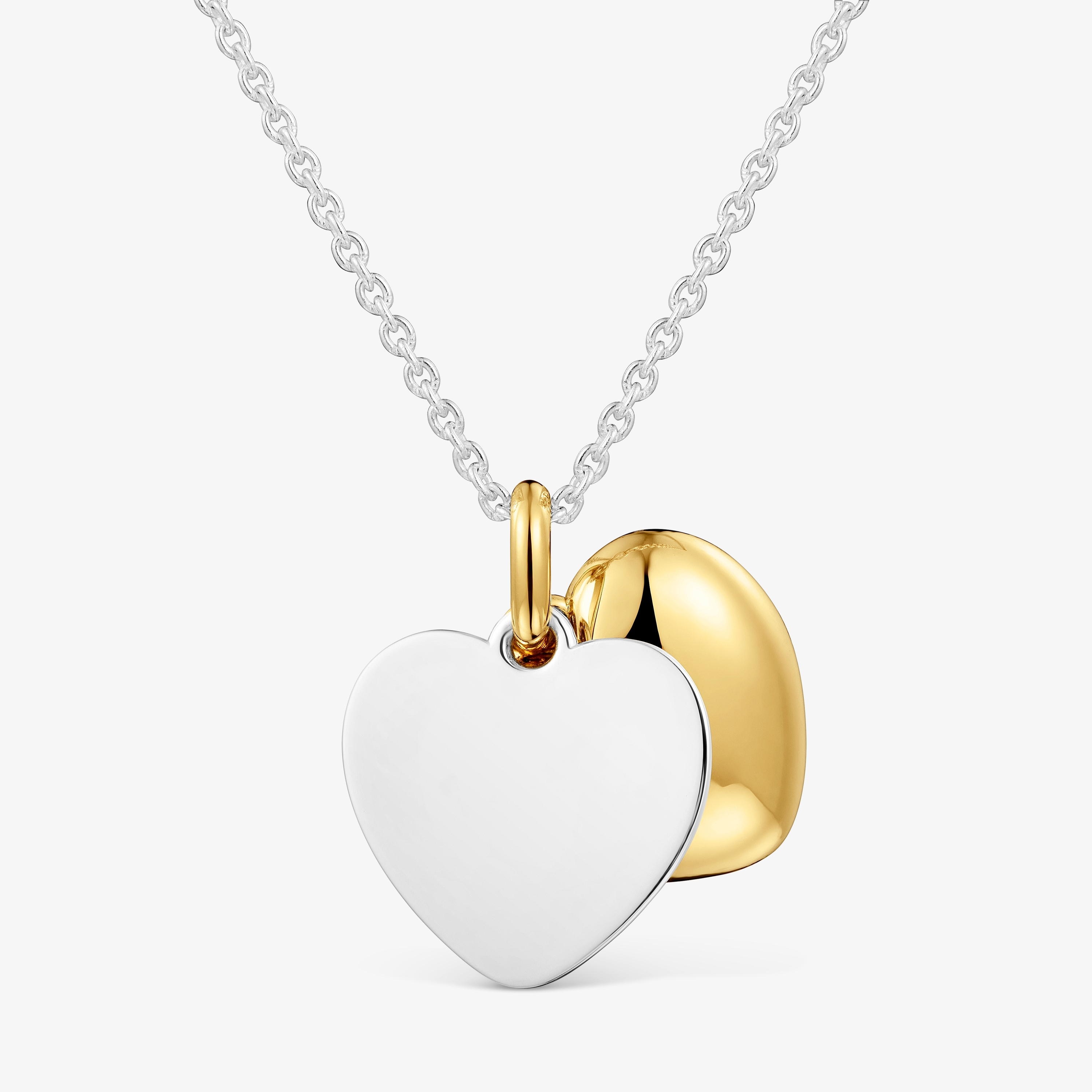 16 mm two-tone double-heart Necklace TOUS Flechazo | TOUS