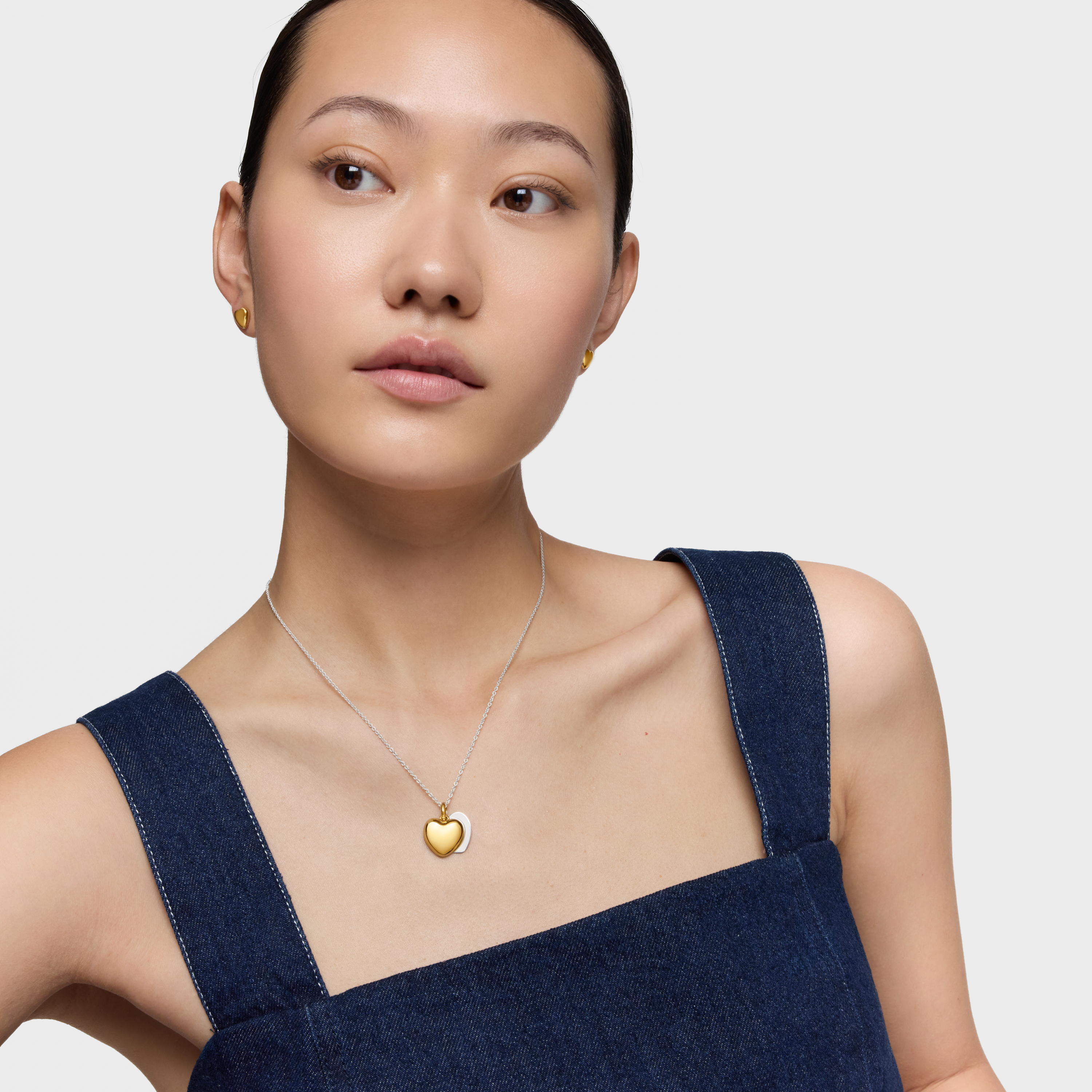 16 mm two-tone double-heart Necklace TOUS Flechazo | TOUS