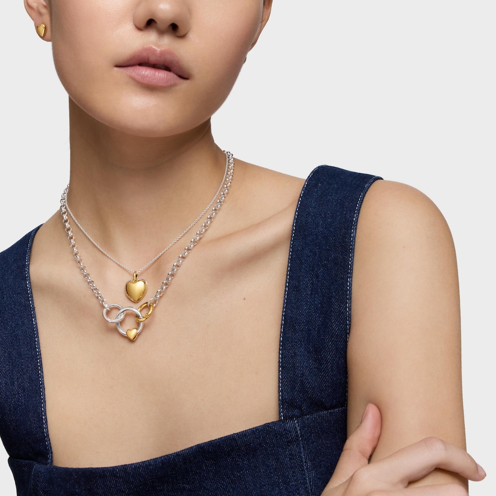 Collier bicolore double c&oelig;ur 16&nbsp;mm TOUS Flechazo