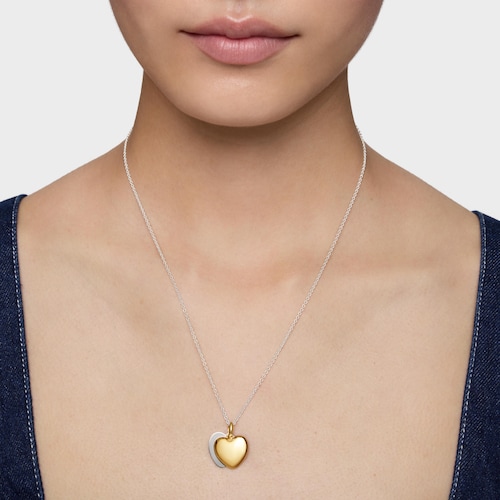 16&nbsp;mm two-tone double-heart Necklace TOUS Flechazo
