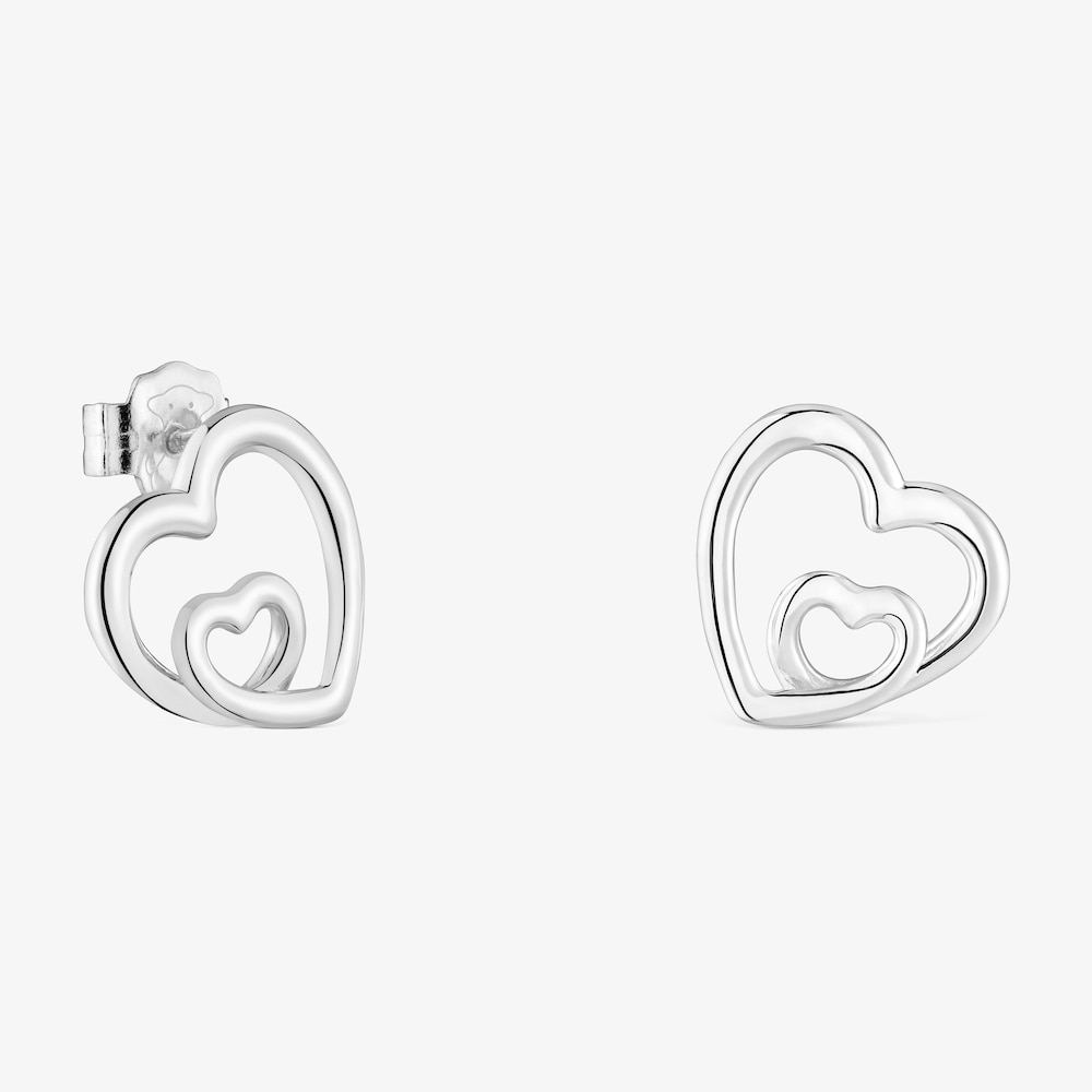 Boucles d&rsquo;oreilles silhouette en argent TOUS Flechazo