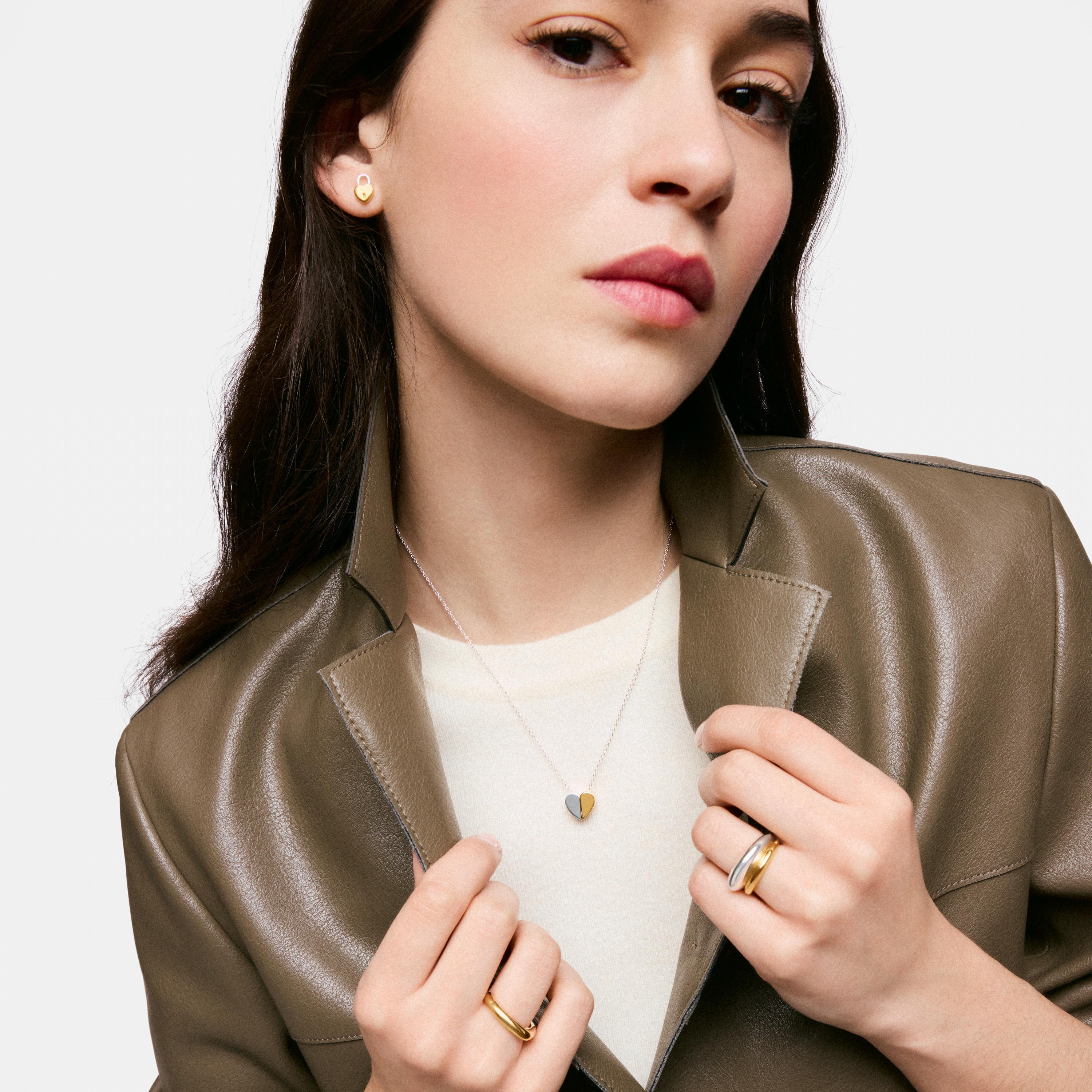 Two-tone Necklace with  mm heart motif TOUS 1950