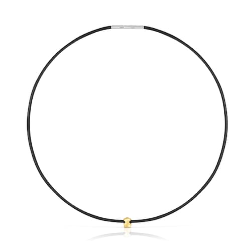 Collana con orsetto in oro 14&nbsp;kt e gomma TOUS Bold Motif