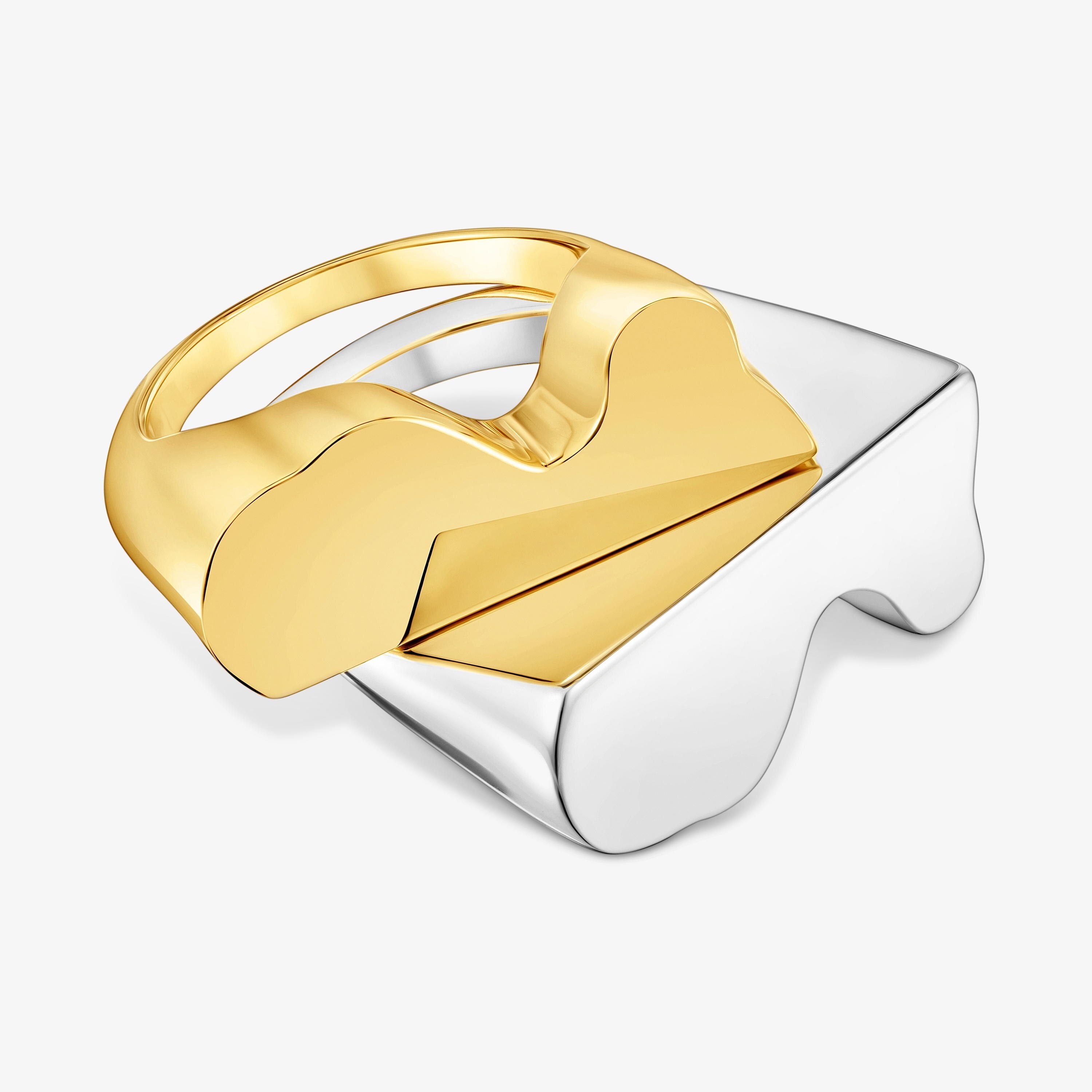 Pack of two-tone bear motif rings TOUS 1950
