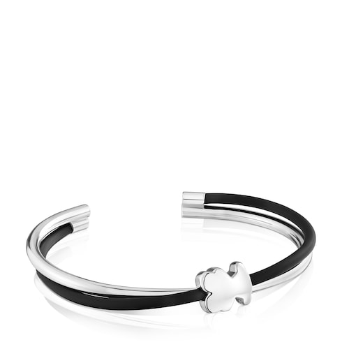 Silver and rubber bear Bangle TOUS Bold Motif