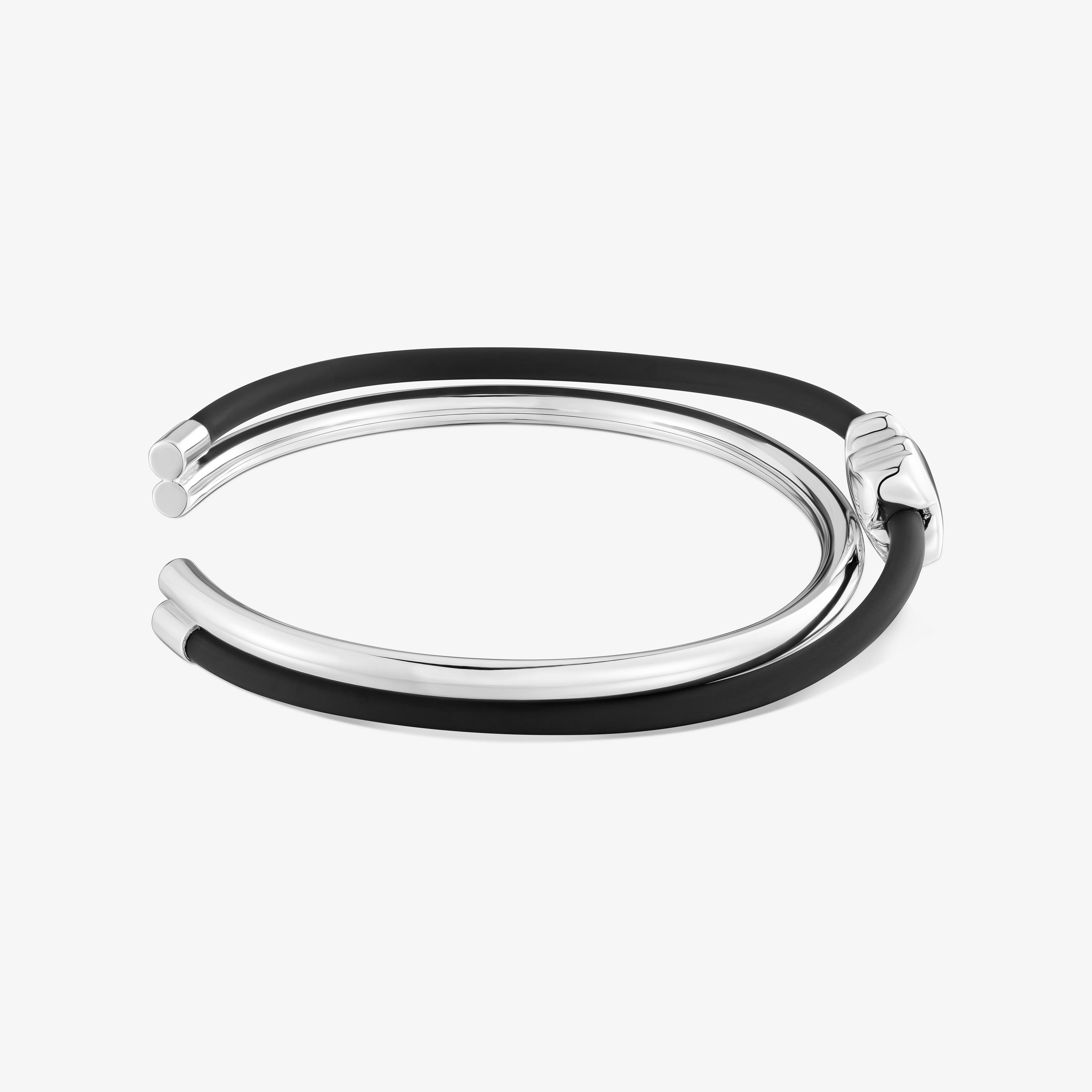 Silver and rubber bear Bangle TOUS Bold Motif