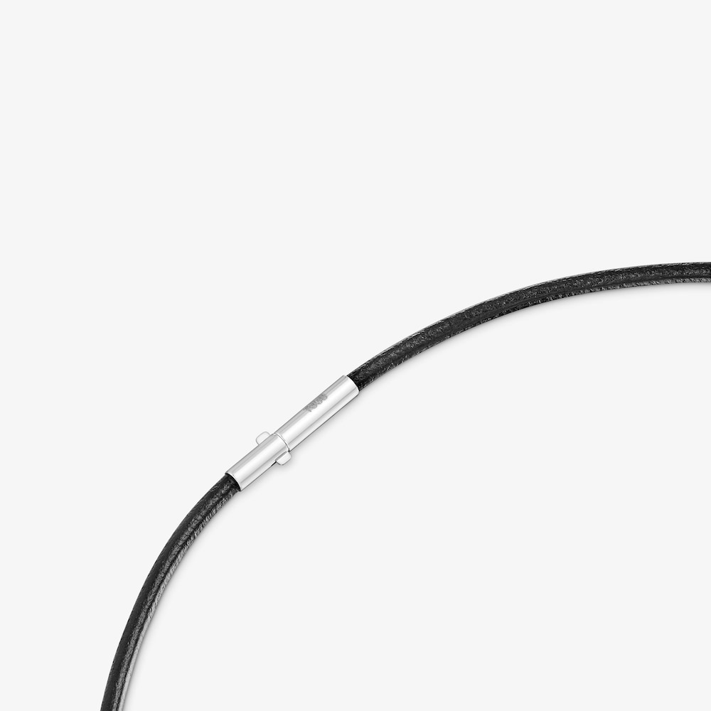 Colar urso em prata e borracha 18 mm Bold Motif