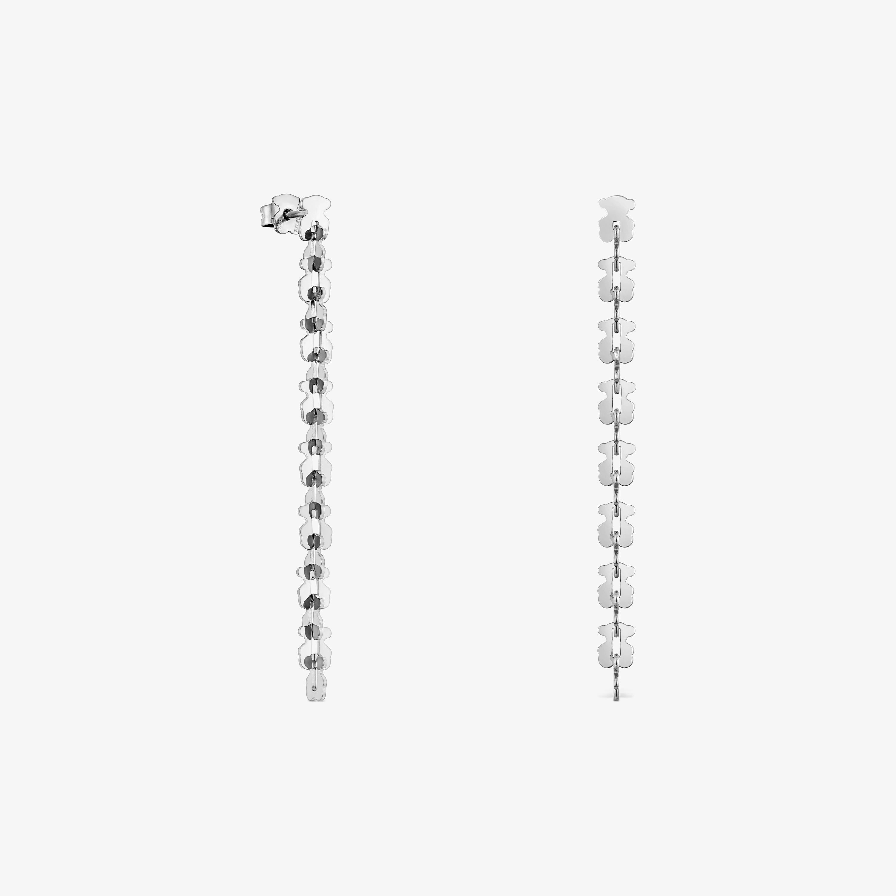 Long steel Earrings with bear motifs TOUS Carrusel