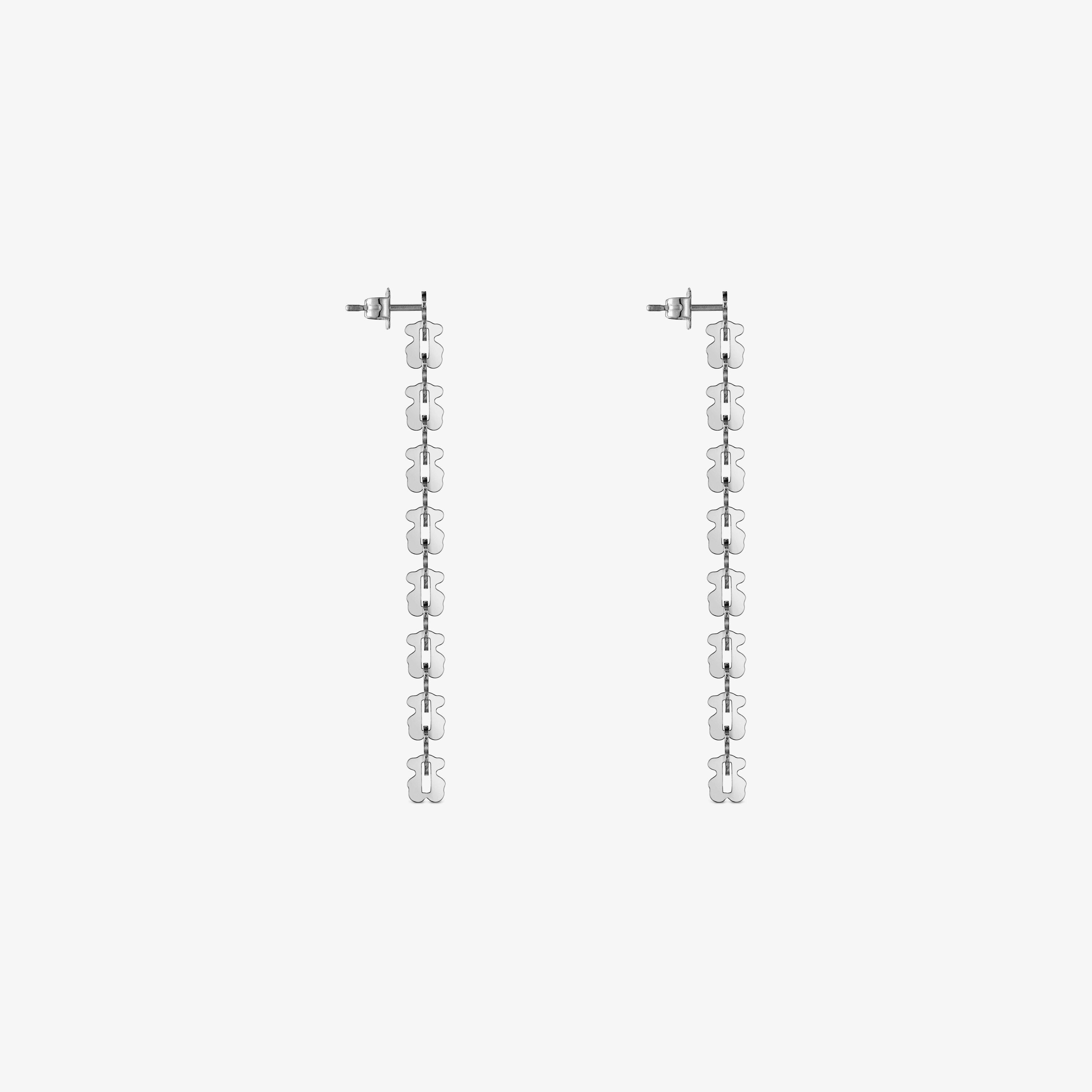 Long steel Earrings with bear motifs TOUS Carrusel