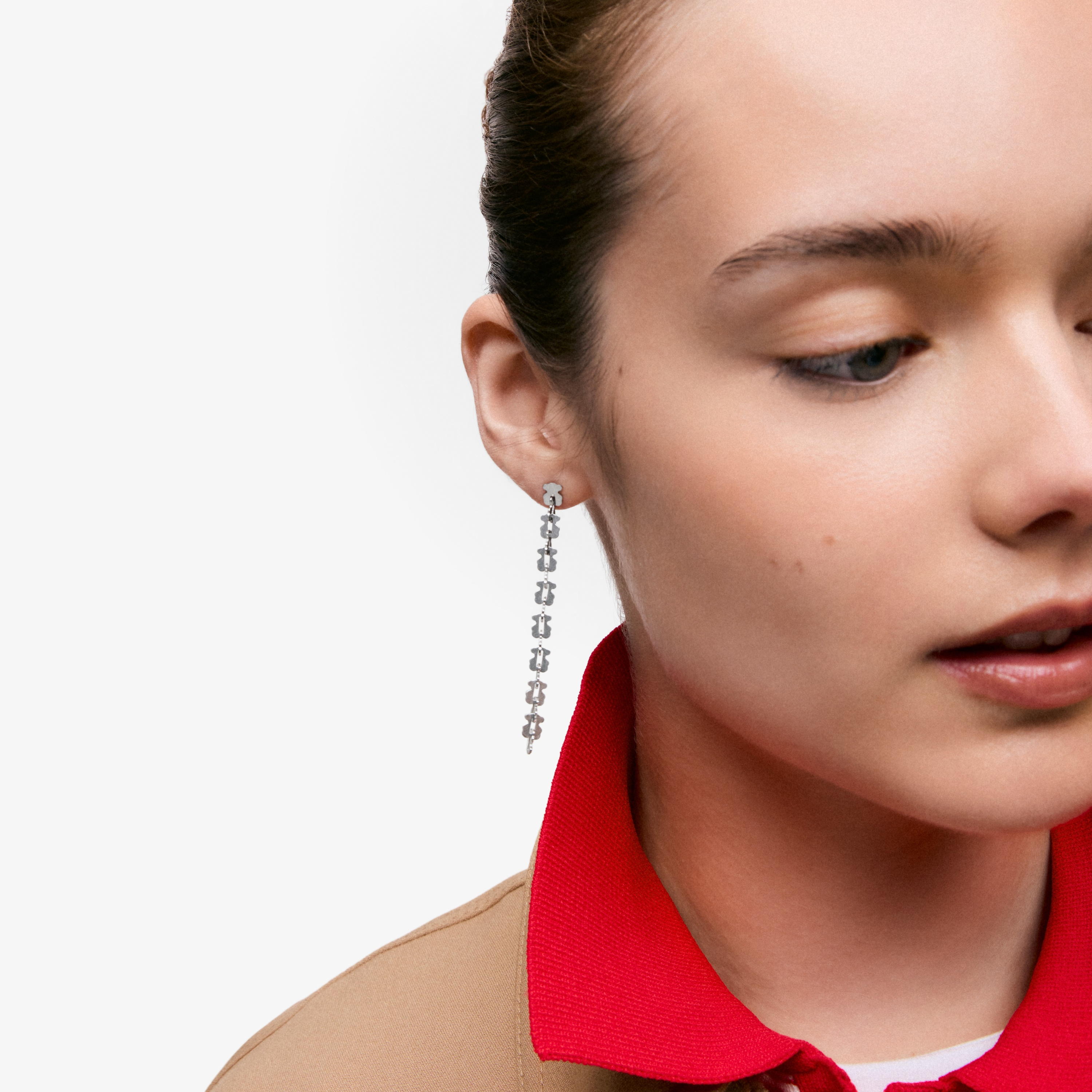 Long steel Earrings with bear motifs TOUS Carrusel
