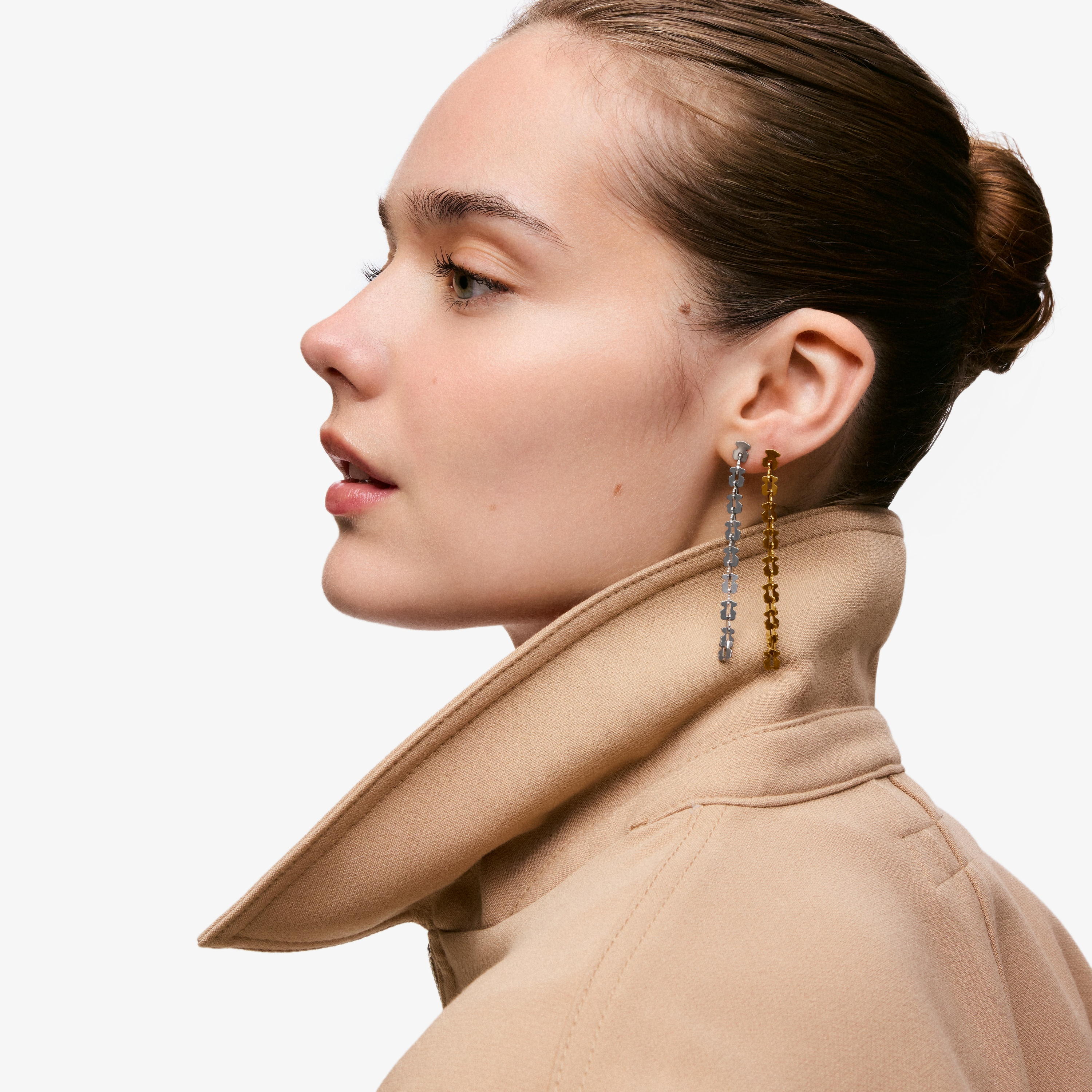 Long steel Earrings with bear motifs TOUS Carrusel
