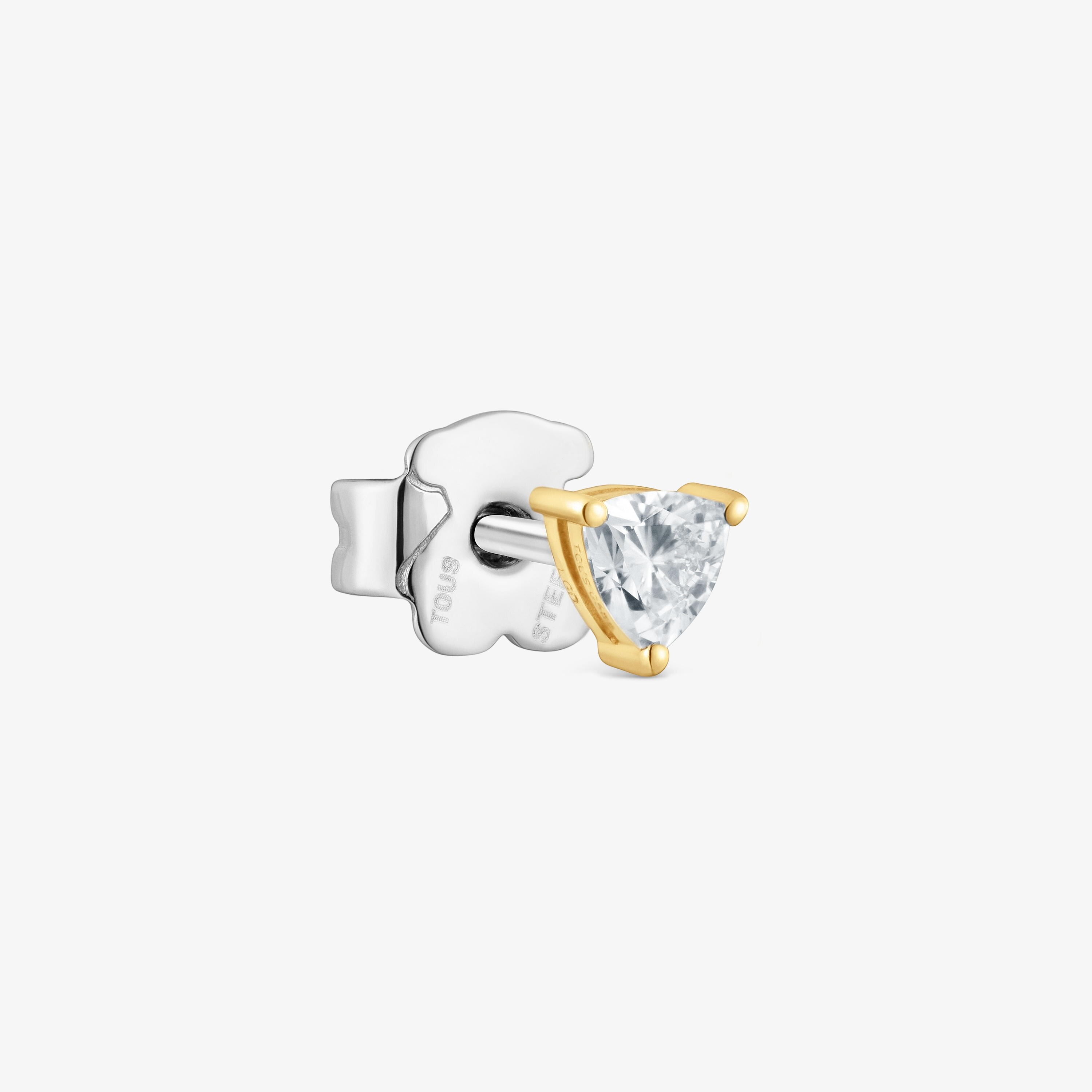 Single 14K solid gold Earring with 0.14ct lab-grown diamond TOUS Shine LGD