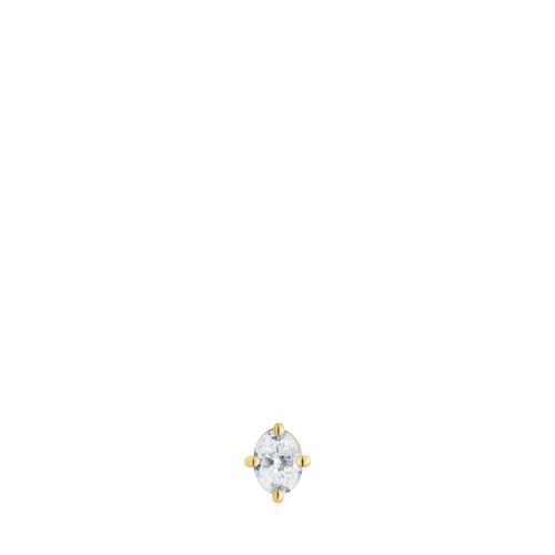 Brinco individual em ouro de 14&nbsp;K e diamante criado em laborat&oacute;rio 0,15&nbsp;ct TOUS Shine LGD