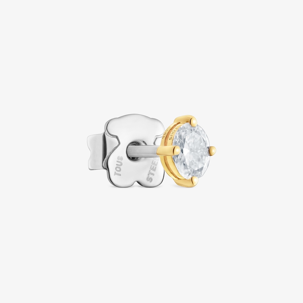 Single 14K solid gold Earring with 0.15ct lab-grown diamond TOUS Shine LGD