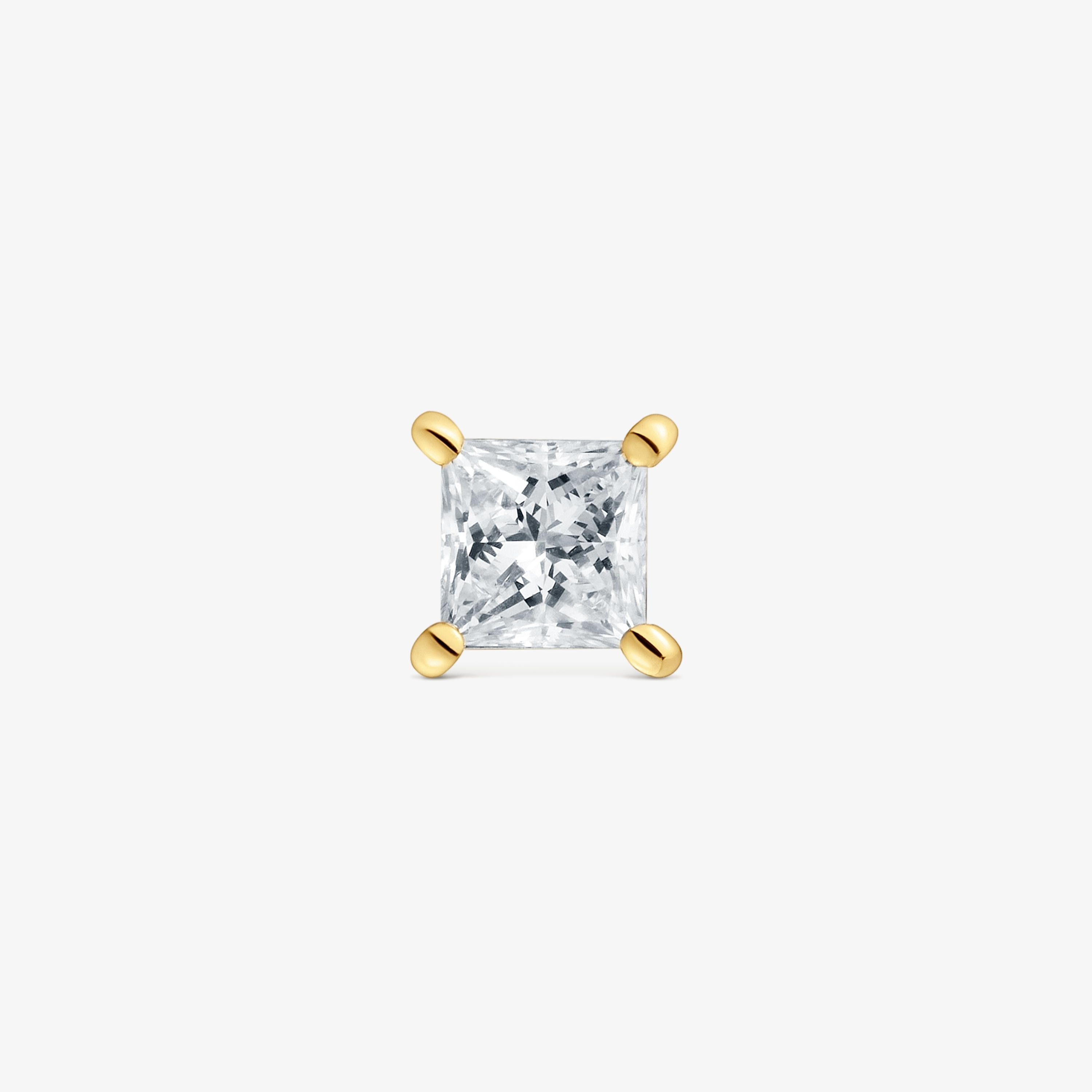Single 14K solid gold Earring with 0.16ct lab-grown diamond TOUS Shine LGD