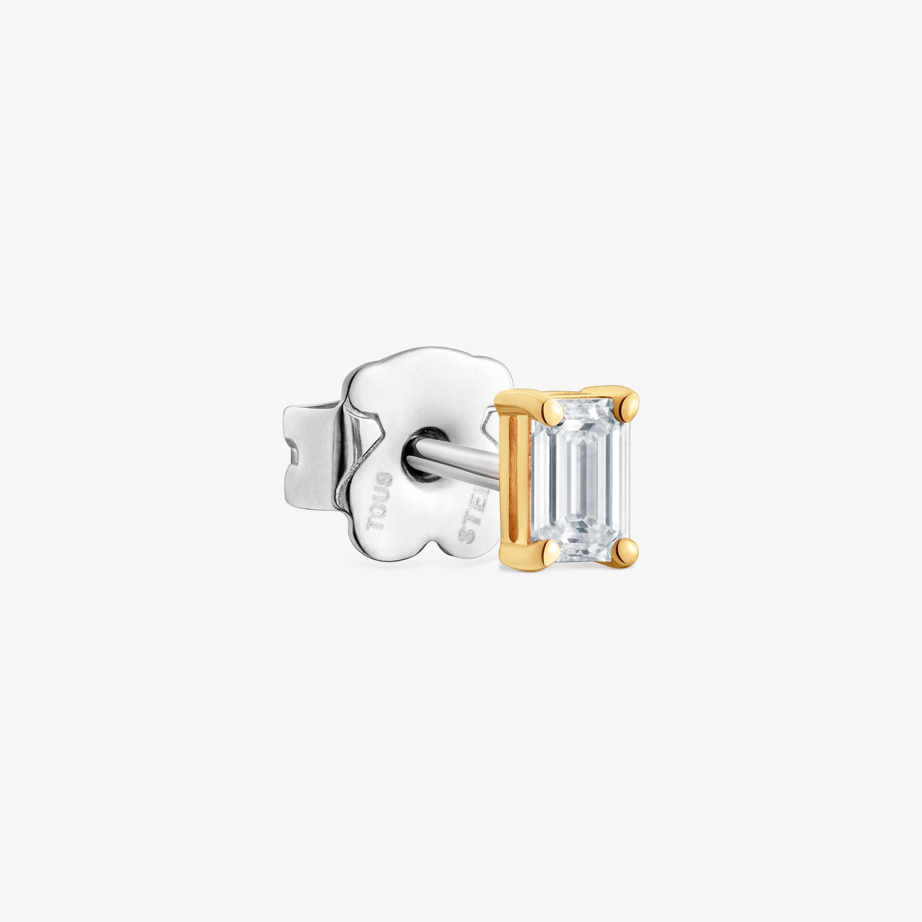 Single 14K solid gold Earring with 0.20ct lab-grown diamond TOUS Shine LGD
