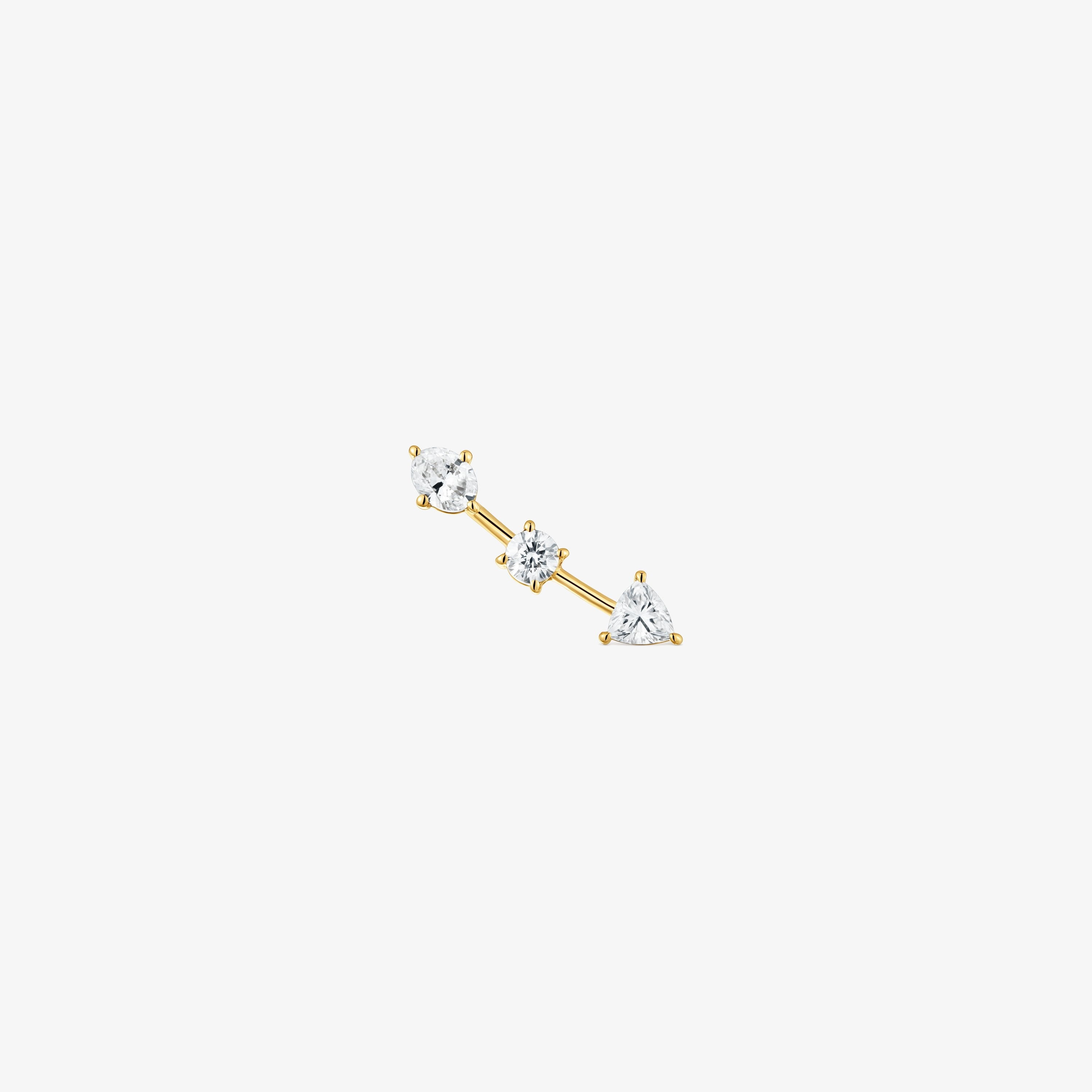 14K solid gold Climber earring with 0.39ct lab-grown diamonds TOUS Shine LGD
