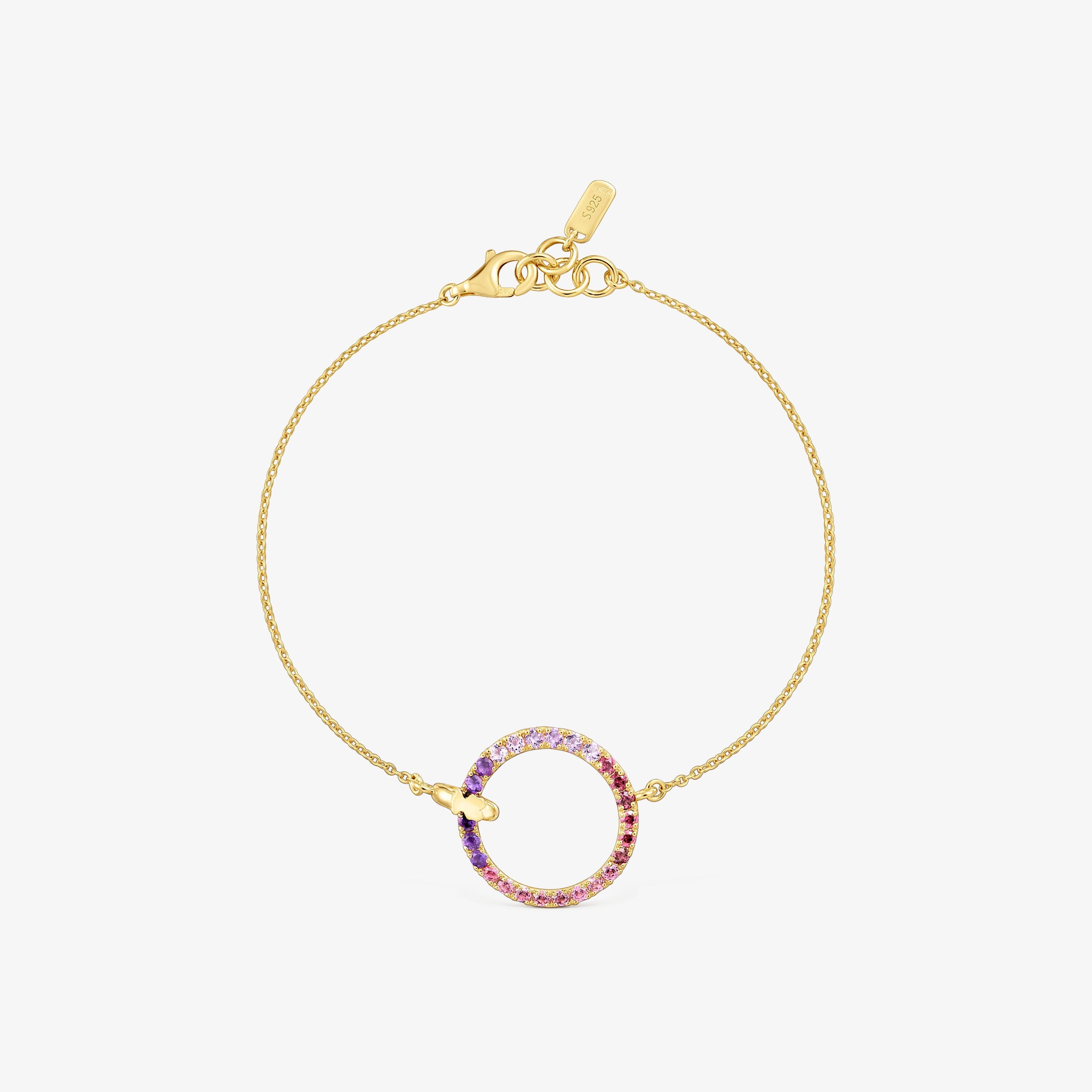 18K gold vermeil Chain bracelet with gemstones TOUS Straight