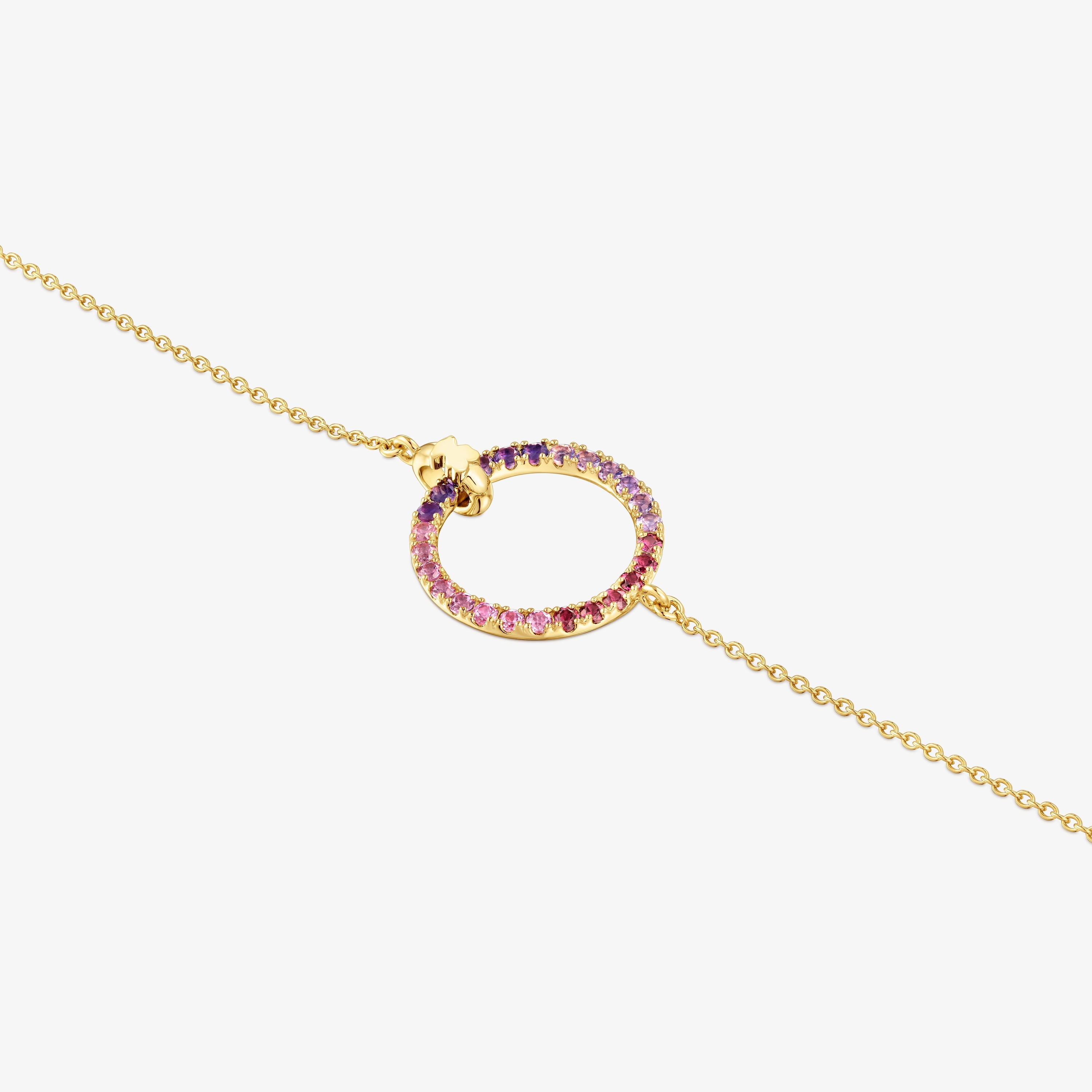 18K gold vermeil Chain bracelet with gemstones TOUS Straight
