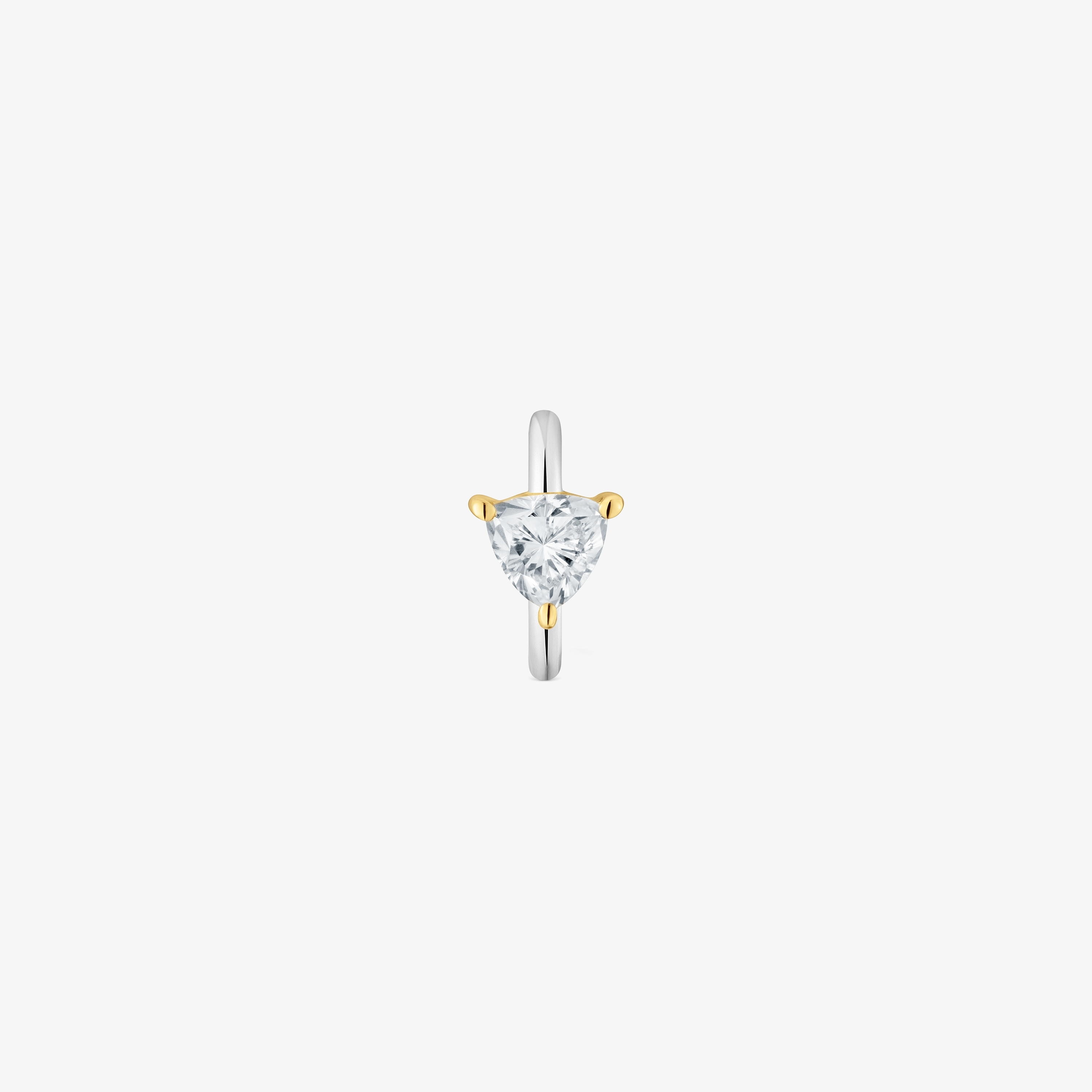 Single 14K solid gold Hoop earring with 0.14ct lab-grown diamond TOUS Shine LGD