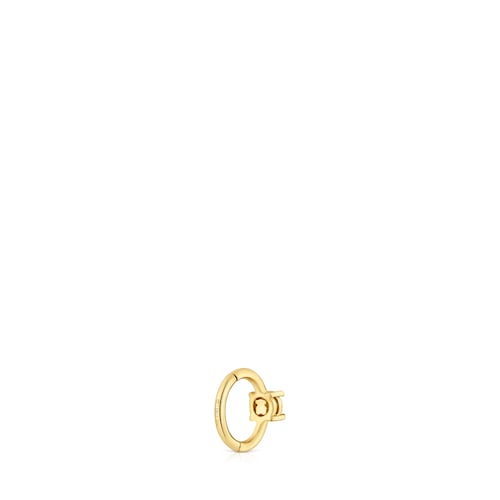 Single 14kt gold Hoop earring with 0.10ct lab-grown diamond TOUS Shine LGD
