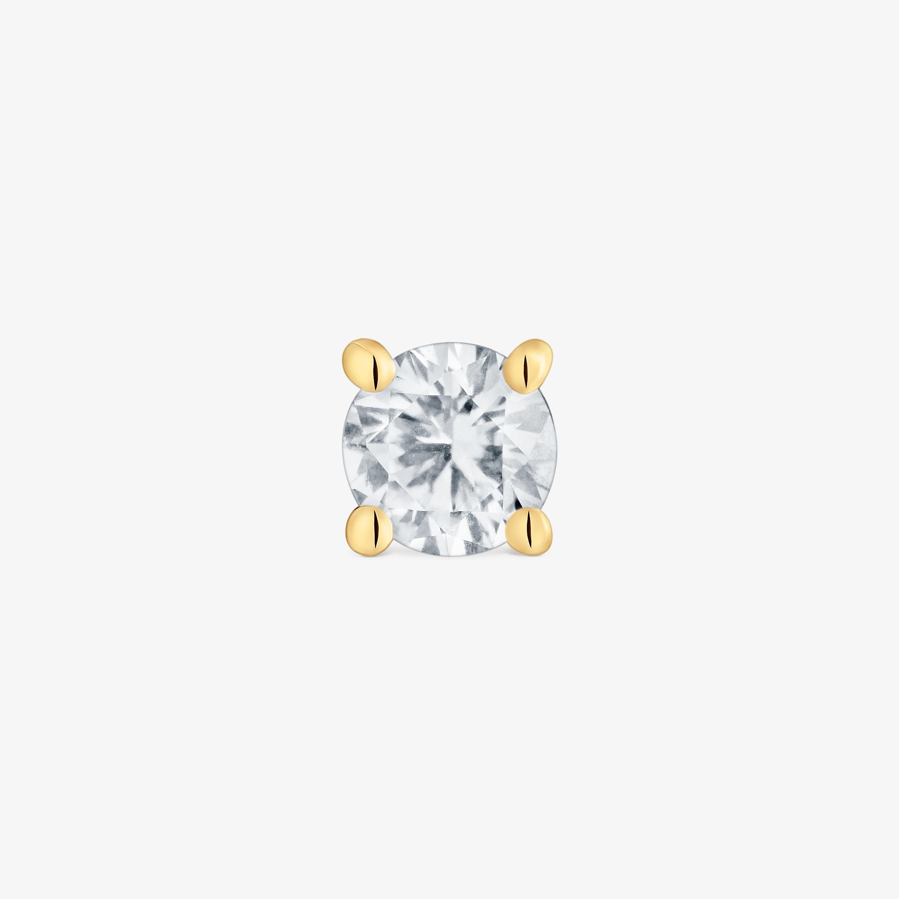 Single 18K solid gold Earring with 0.14ct lab-grown diamond TOUS Shine LGD