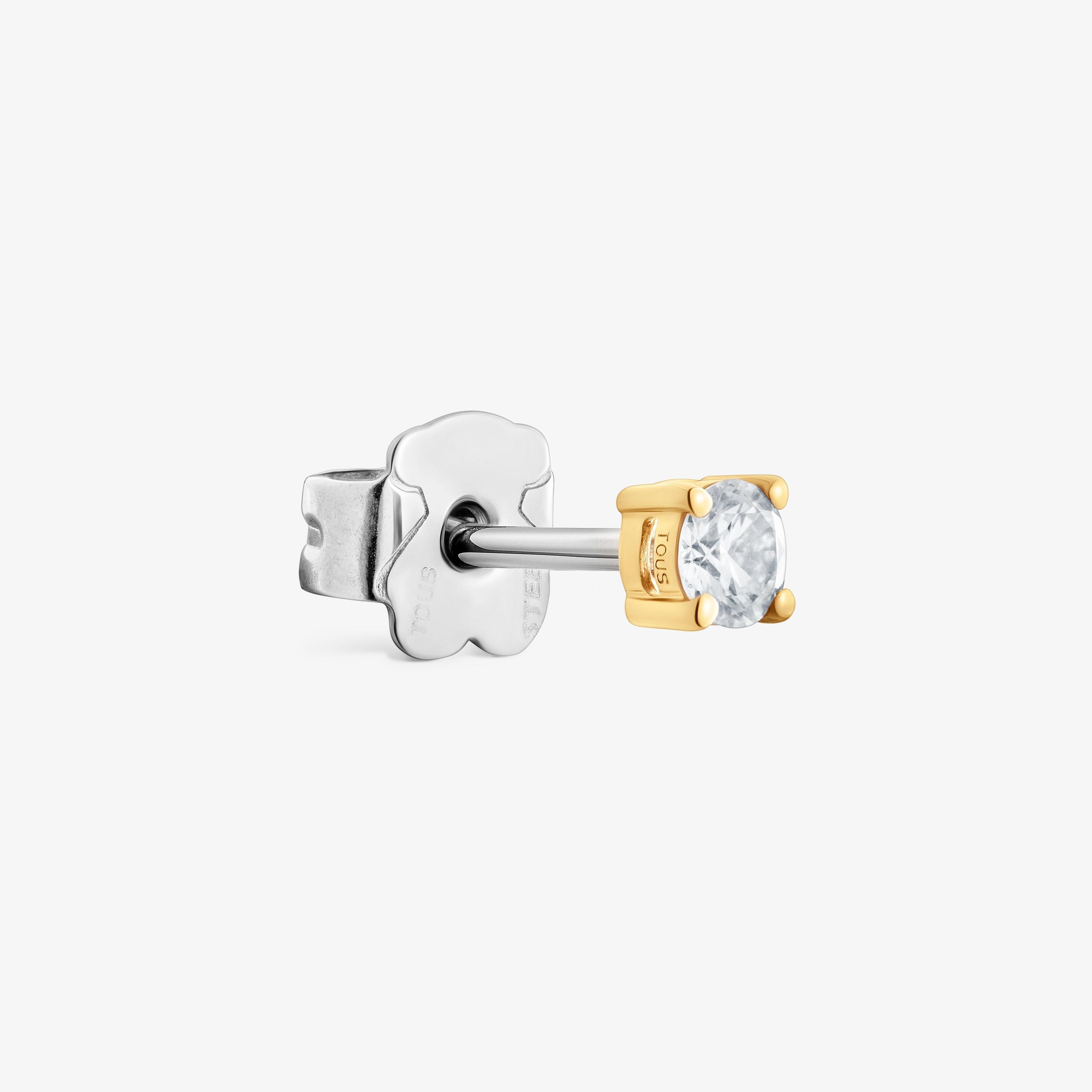 Single 18K solid gold Earring with 0.14ct lab-grown diamond TOUS Shine LGD