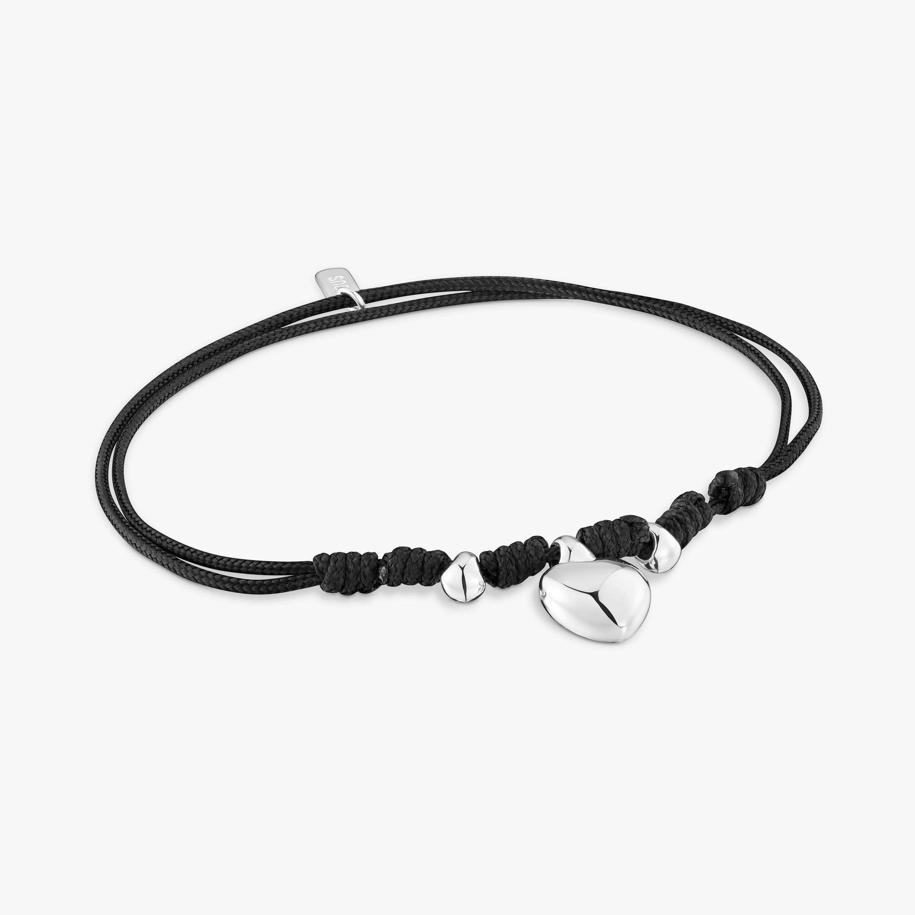 Silver and black nylon Bracelet TOUS Flechazo