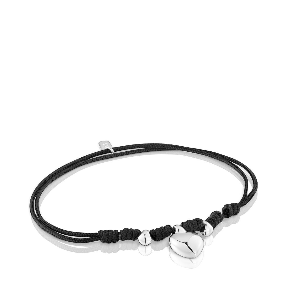 Tous - Pulsera De Plata Y Nylon Negro Tous Flechazo - Negro