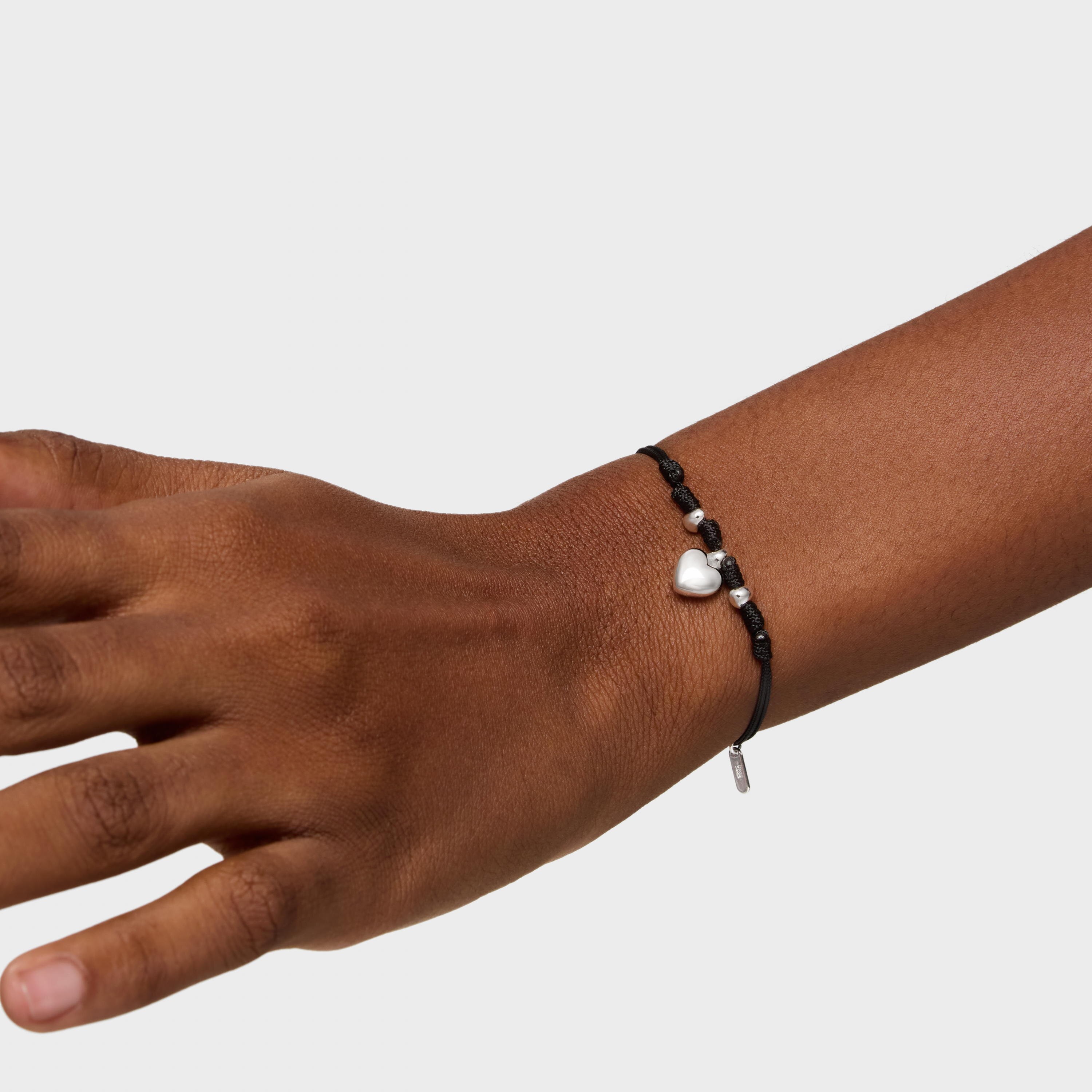 Silver and black nylon Bracelet TOUS Flechazo