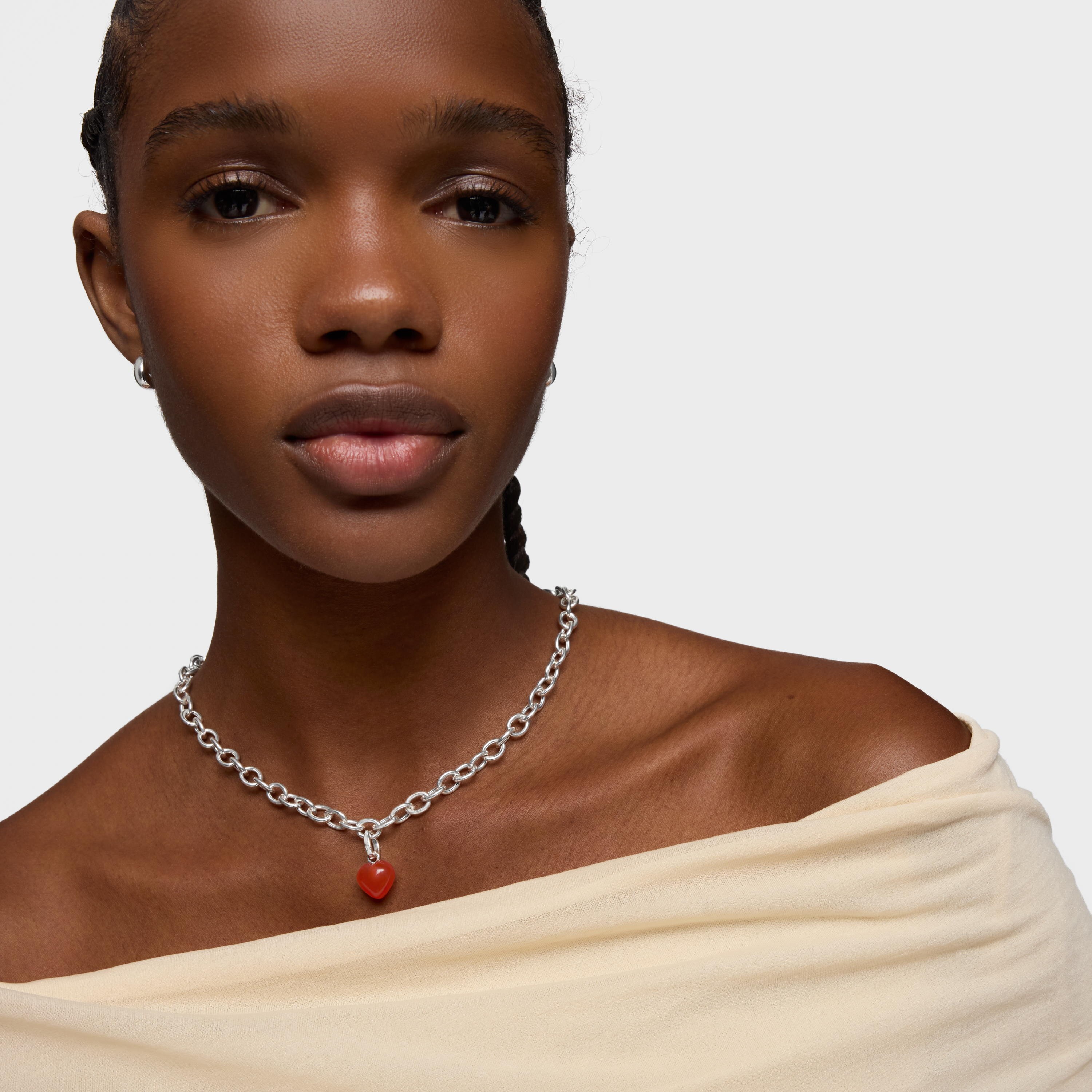 Silver Pendant with carnelian TOUS Flechazo