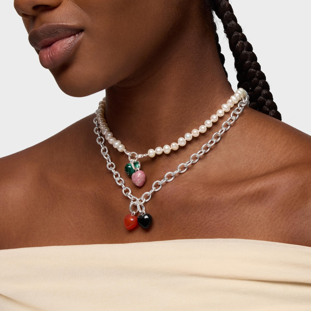 Pendentif en argent et cornaline TOUS Flechazo