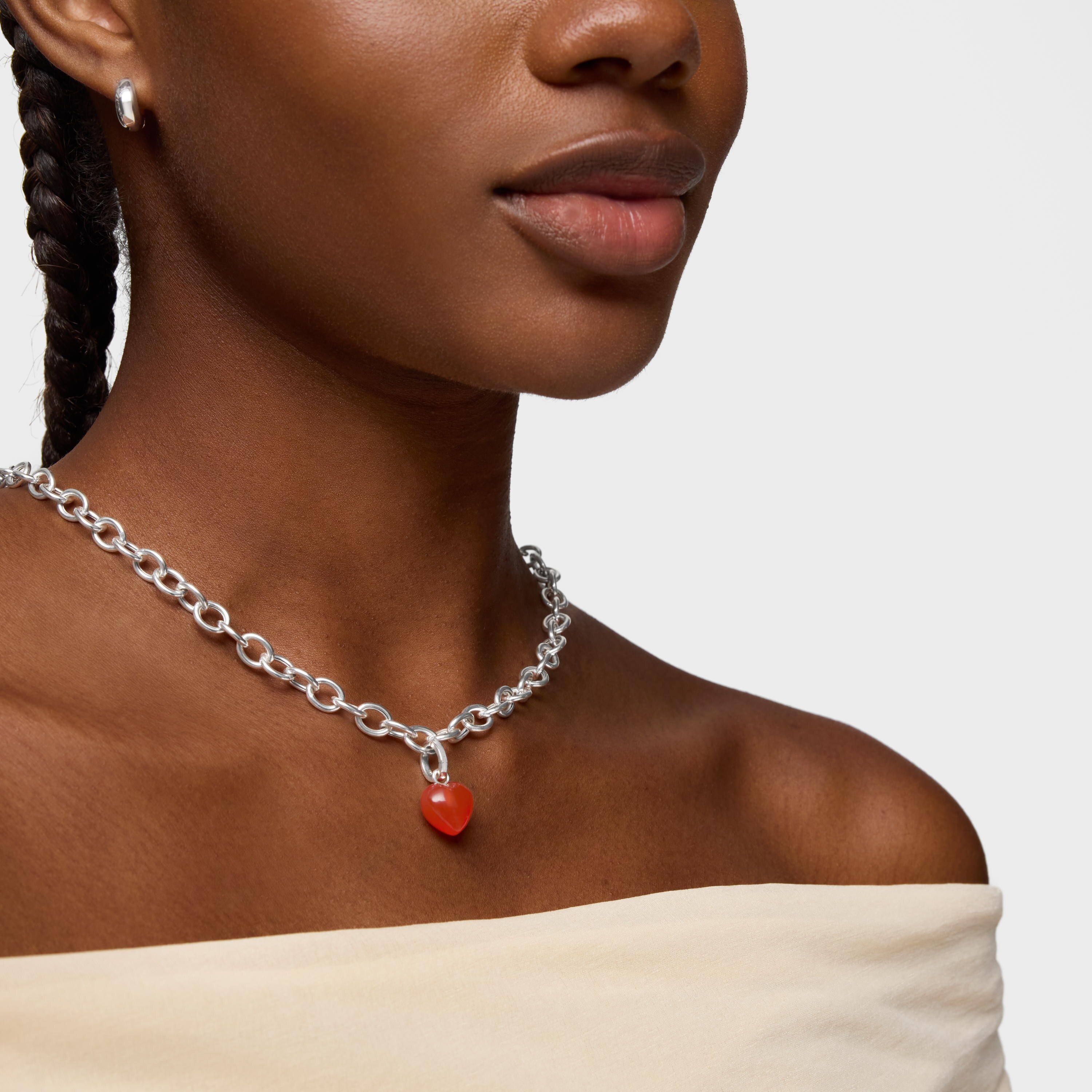 Silver Pendant with carnelian TOUS Flechazo