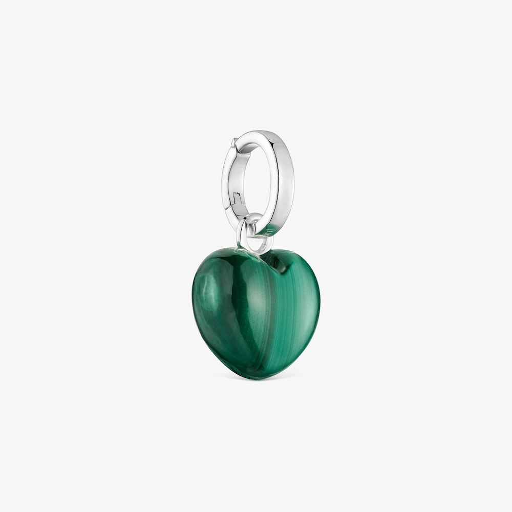 Pendentif en argent et malachite TOUS Flechazo
