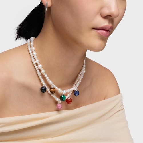 Penjoll de plata i malaquita TOUS Flechazo