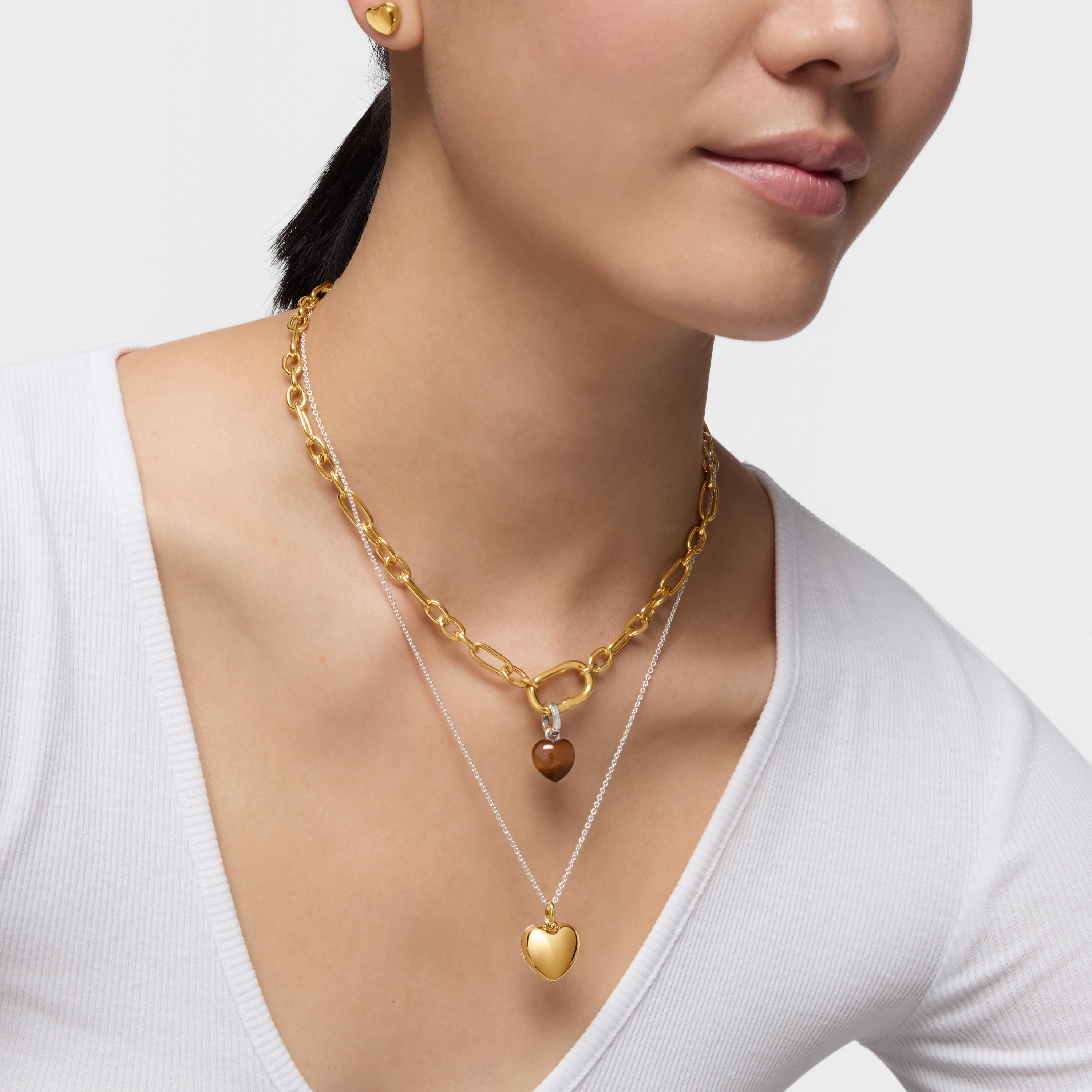 Silver Pendant with tiger’s eye TOUS Flechazo