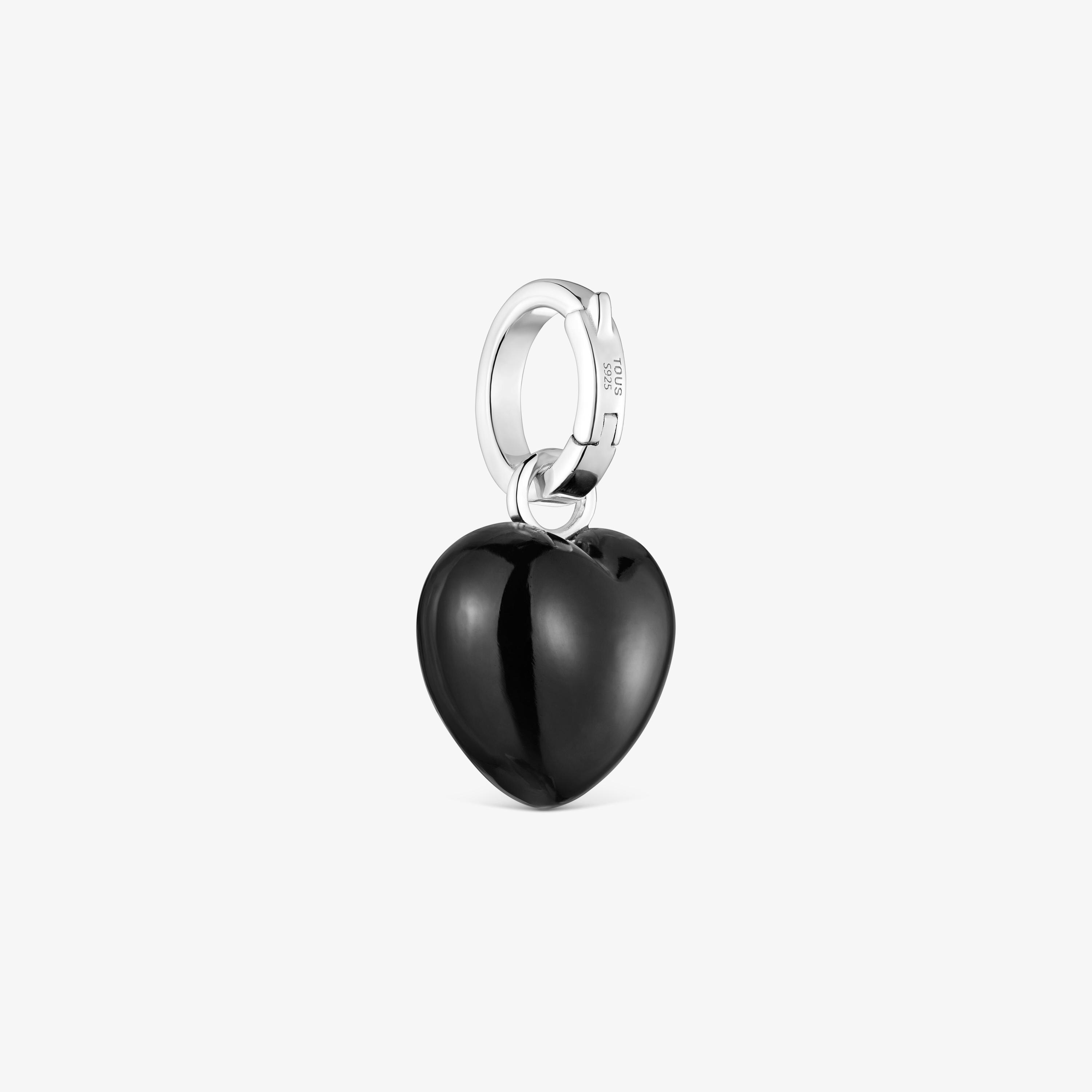 Silver Pendant with onyx TOUS Flechazo