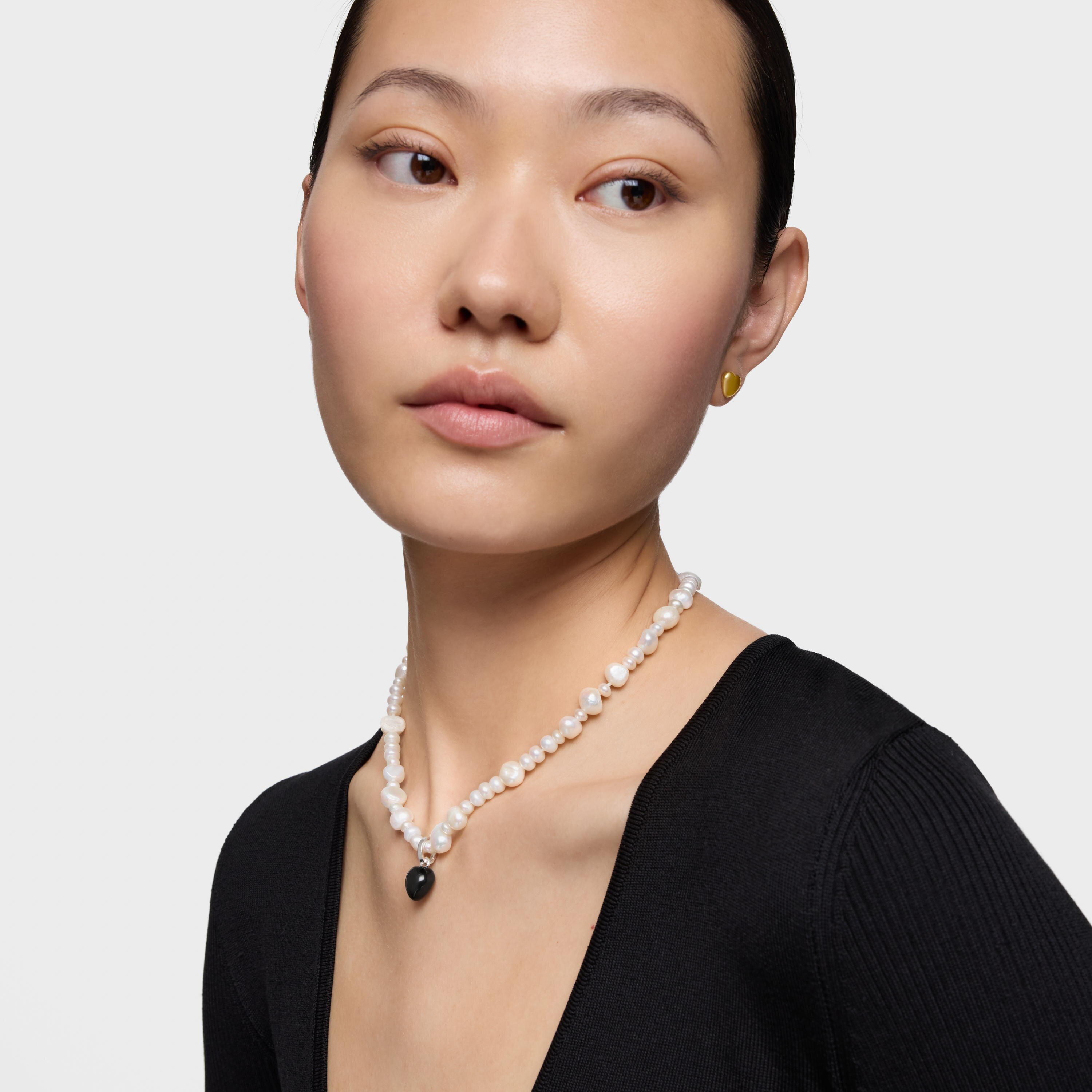 Silver Pendant with onyx TOUS Flechazo